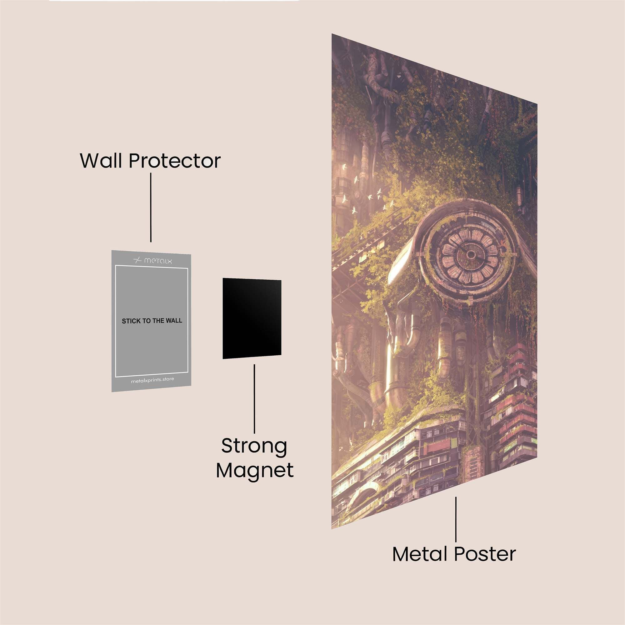 Futuristic Overgrowth Safe Wall Magnetic / M