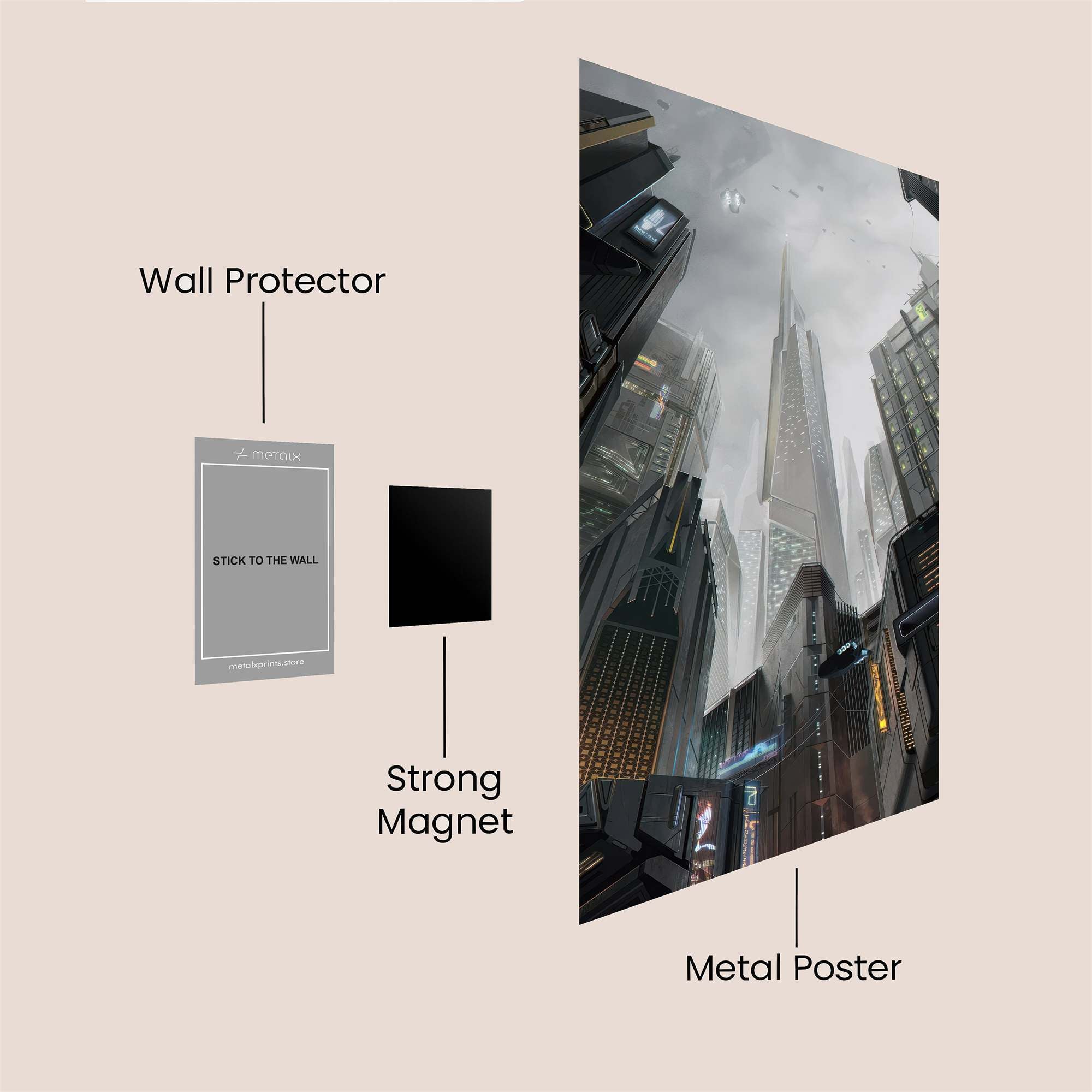 Futuristic Ascension Safe Wall Magnetic / M