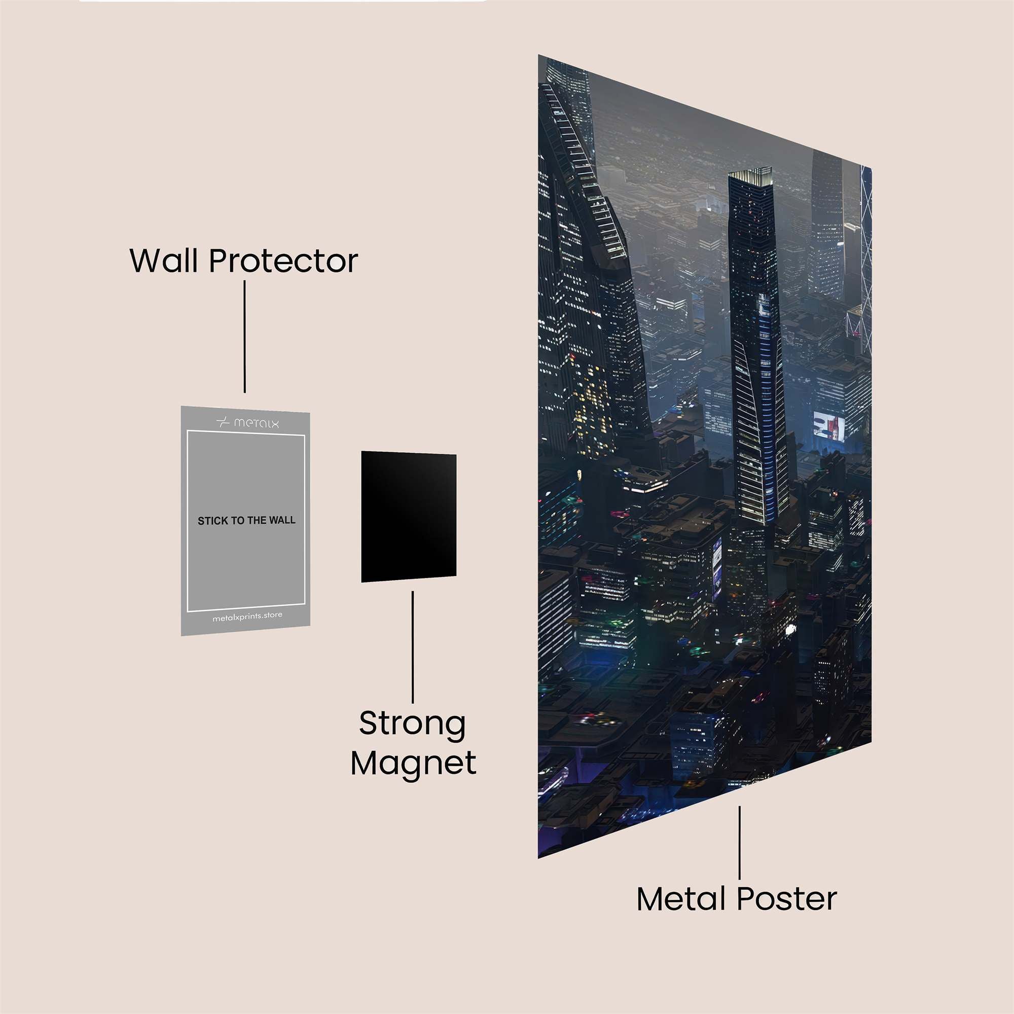 Cyber Metropolis Safe Wall Magnetic / M