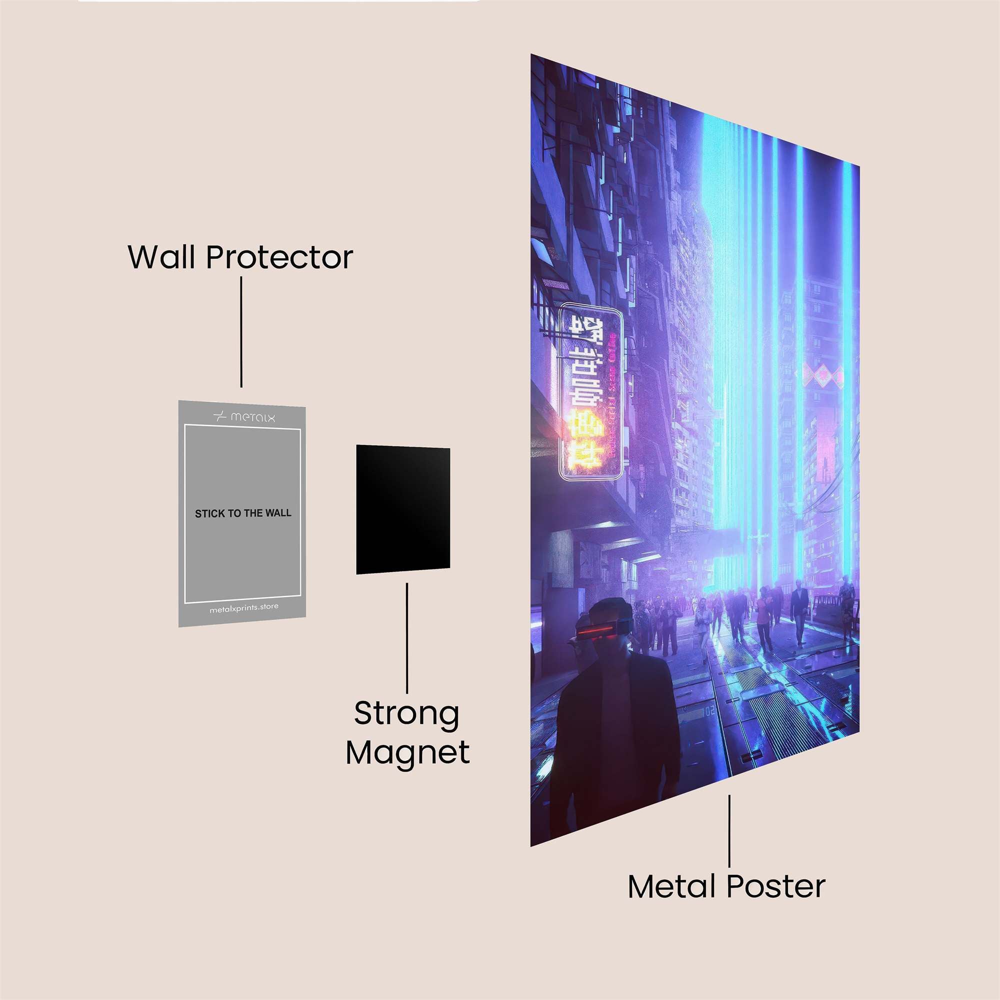 Neon Dreams Safe Wall Magnetic / M