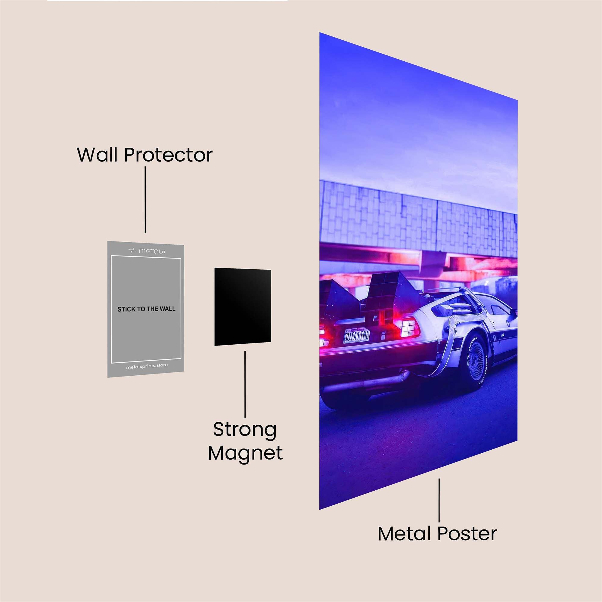 DeLorean Dreamscape Safe Wall Magnetic / M