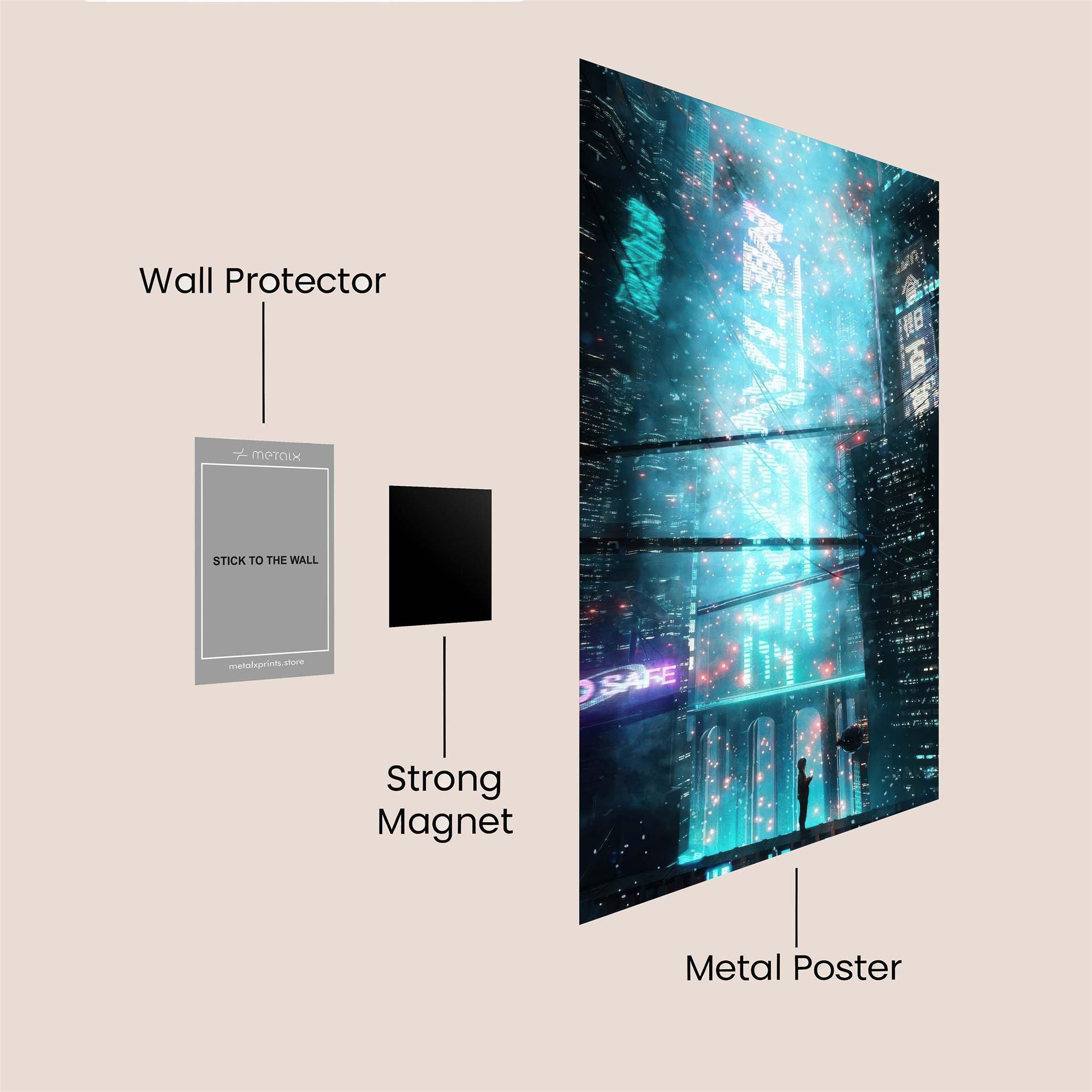 Neon Abyss Safe Wall Magnetic / M