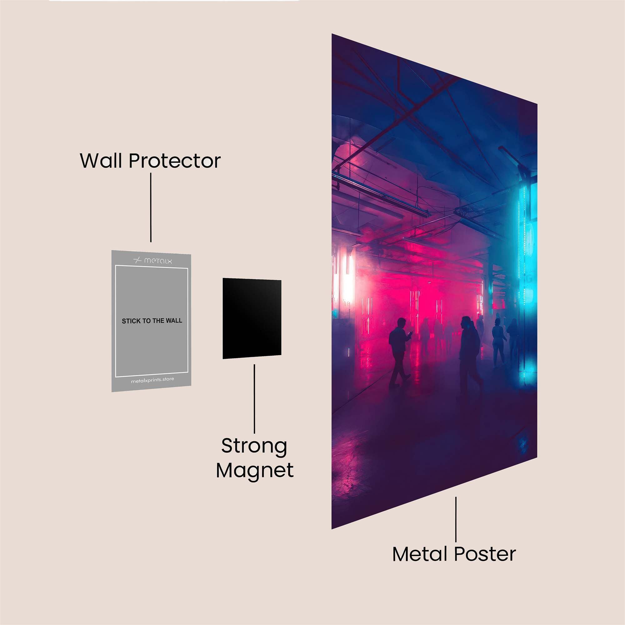 Neon Reverie Safe Wall Magnetic / M