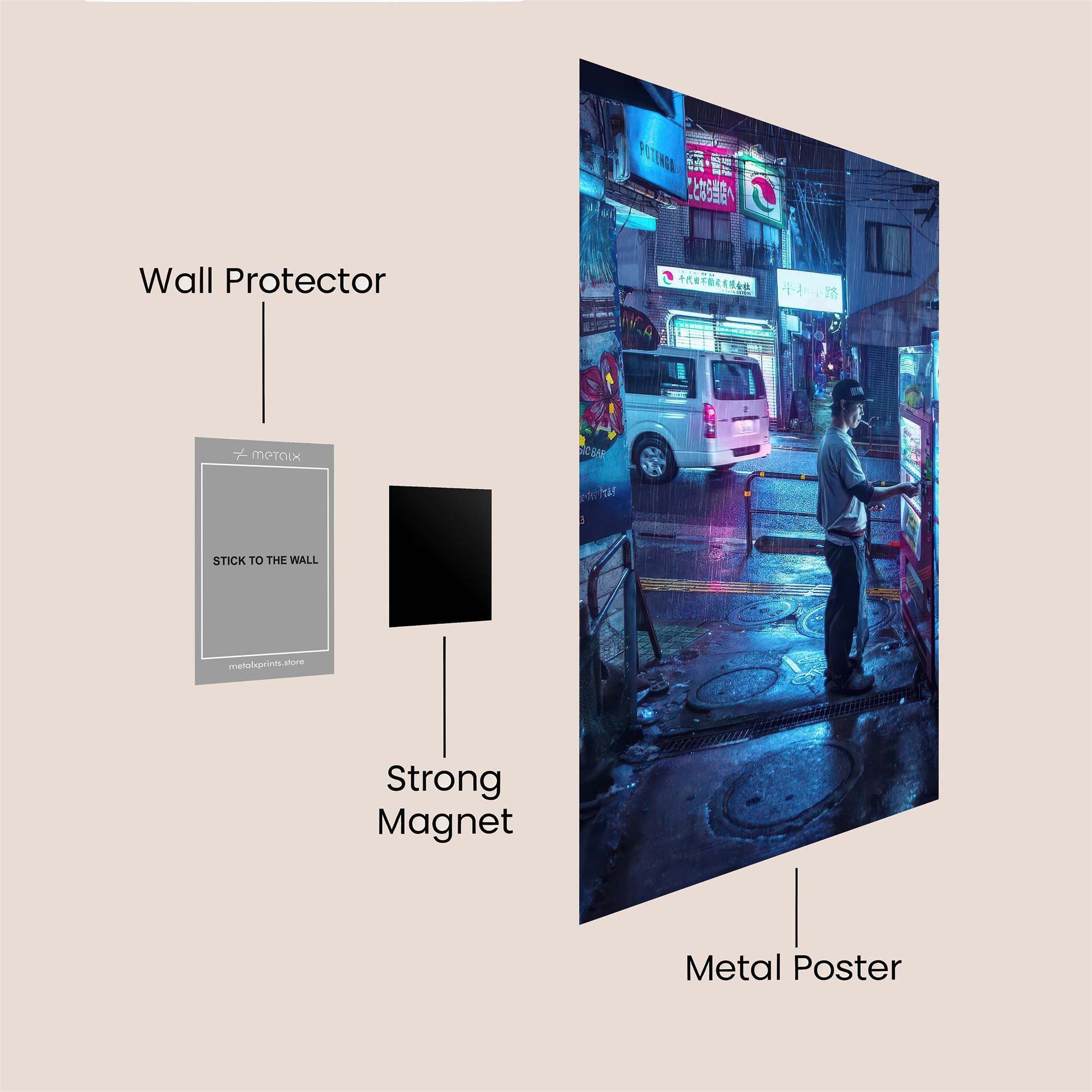 Neon Solitude Safe Wall Magnetic / M