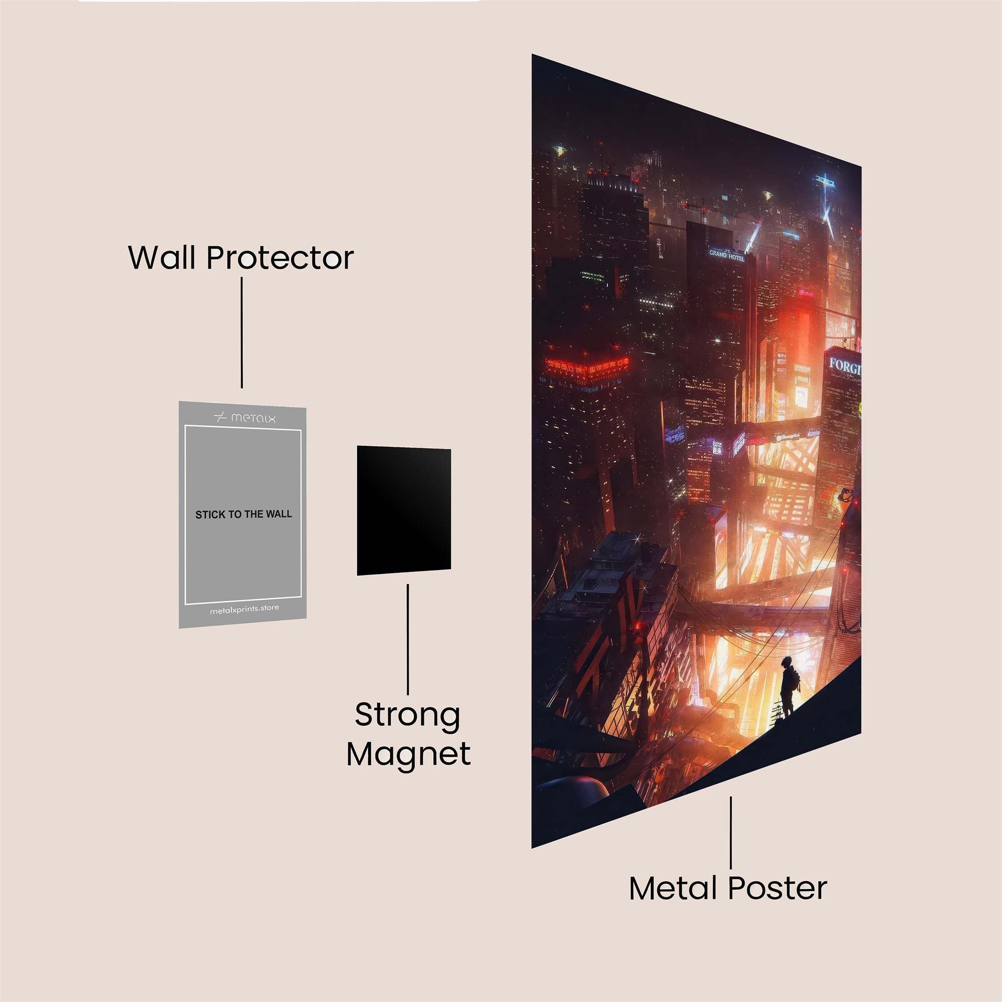 Neon Reverie Safe Wall Magnetic / M