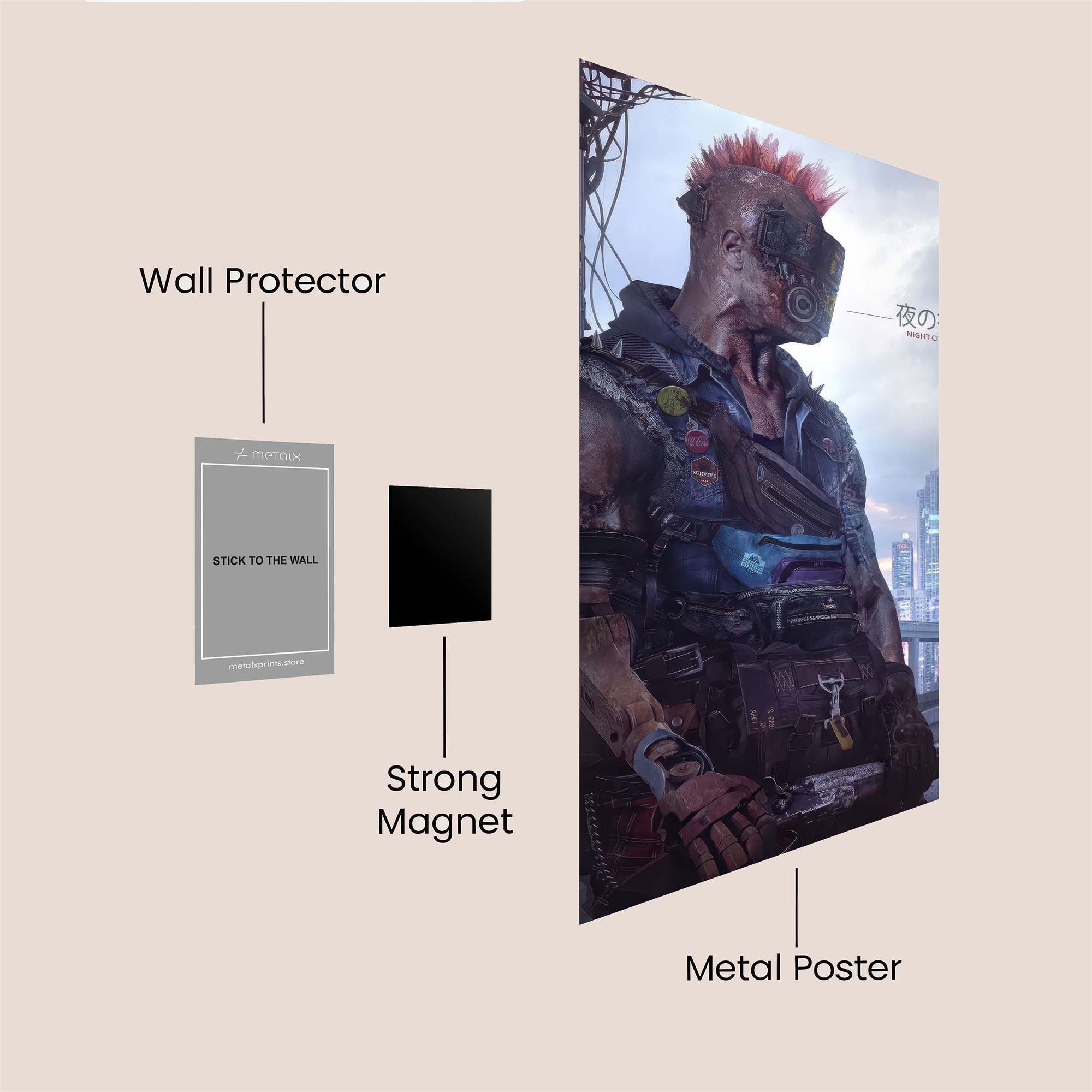 Cyberpunk Resilience Safe Wall Magnetic / M