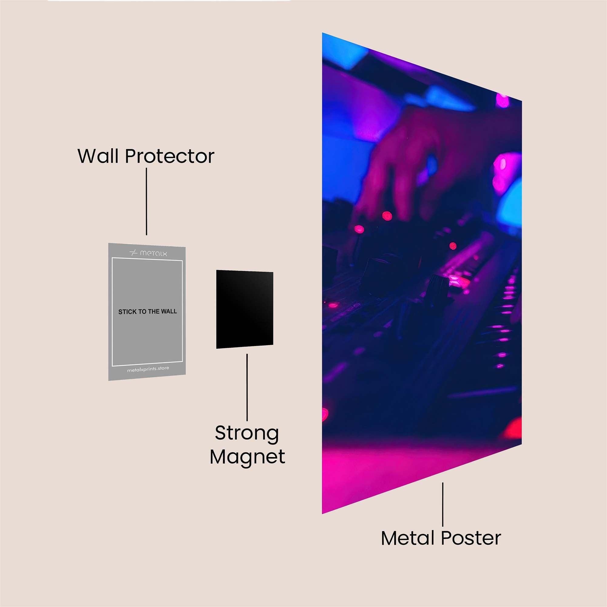 Neon Vibes Safe Wall Magnetic / M