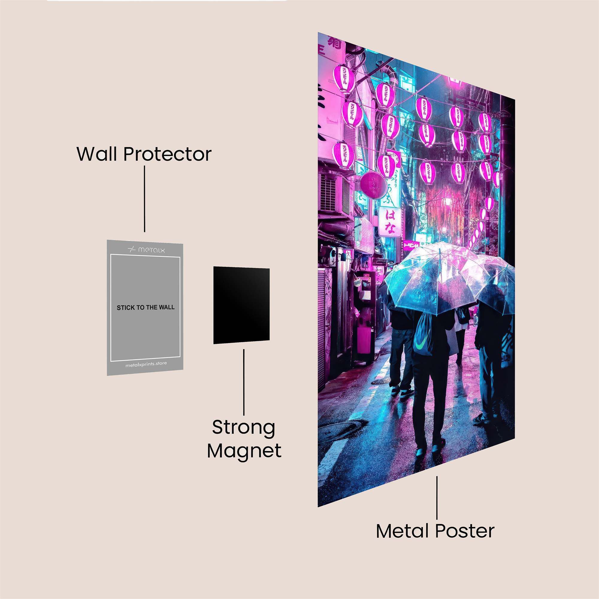 Neon Serenity Safe Wall Magnetic / M