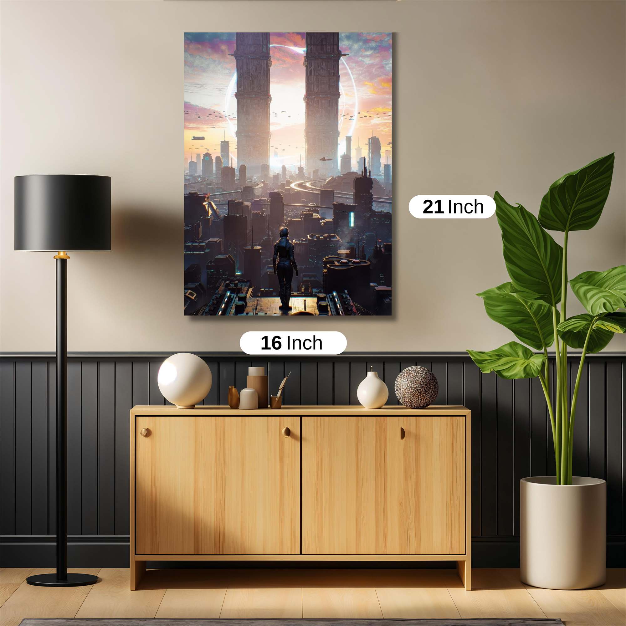 Futuristic Horizon Safe Wall Magnetic / M