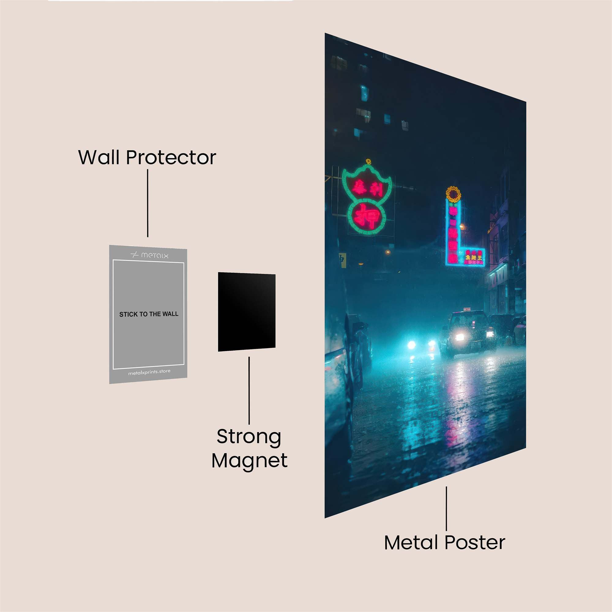 Neon Serenity Safe Wall Magnetic / M