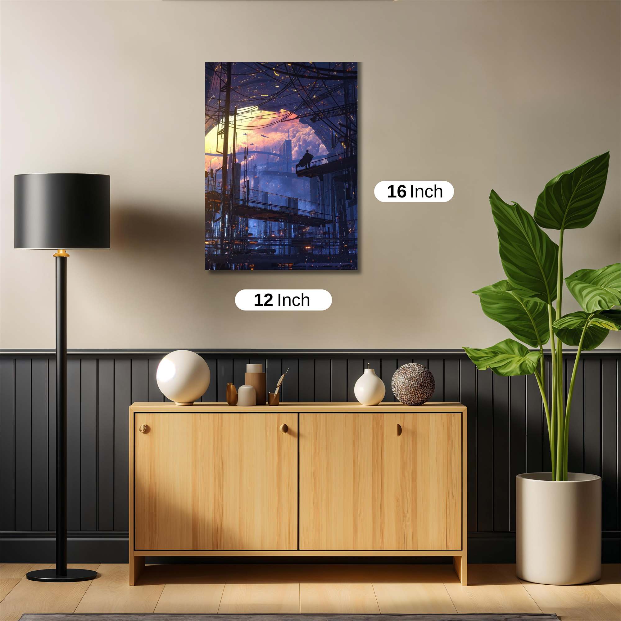 Futuristic Horizon Safe Wall Magnetic / M