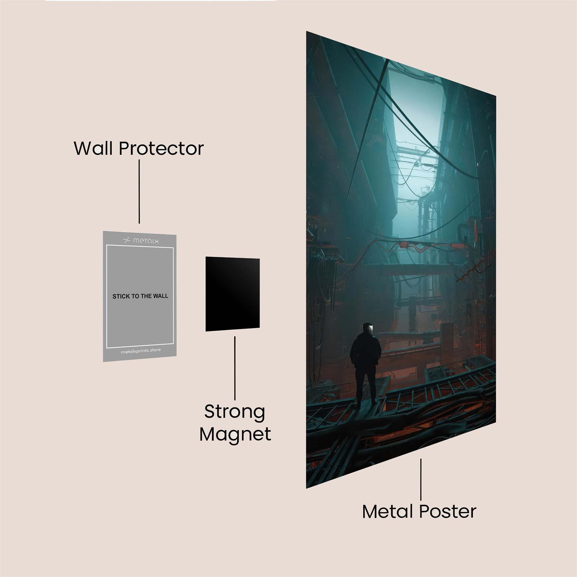 Futuristic Abyss Safe Wall Magnetic / M