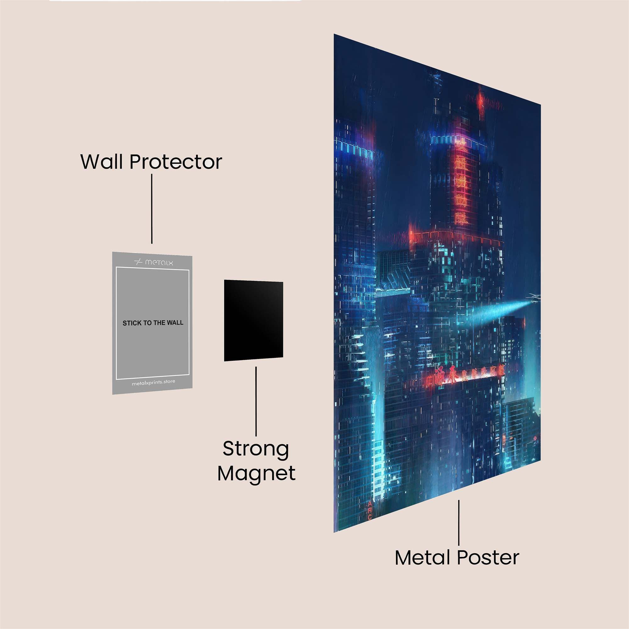 Neon Vertigo Safe Wall Magnetic / M