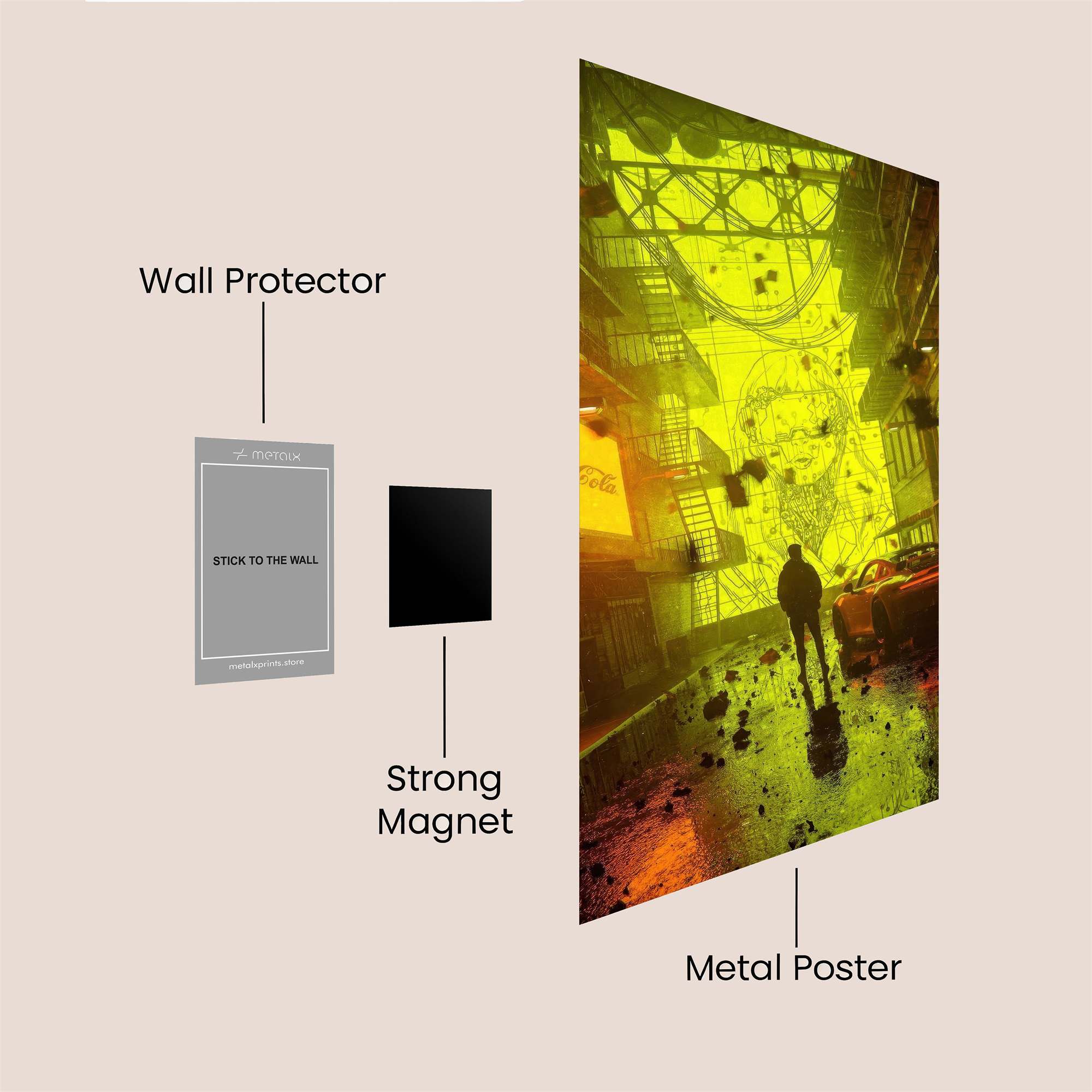 Neon Reverie Safe Wall Magnetic / M