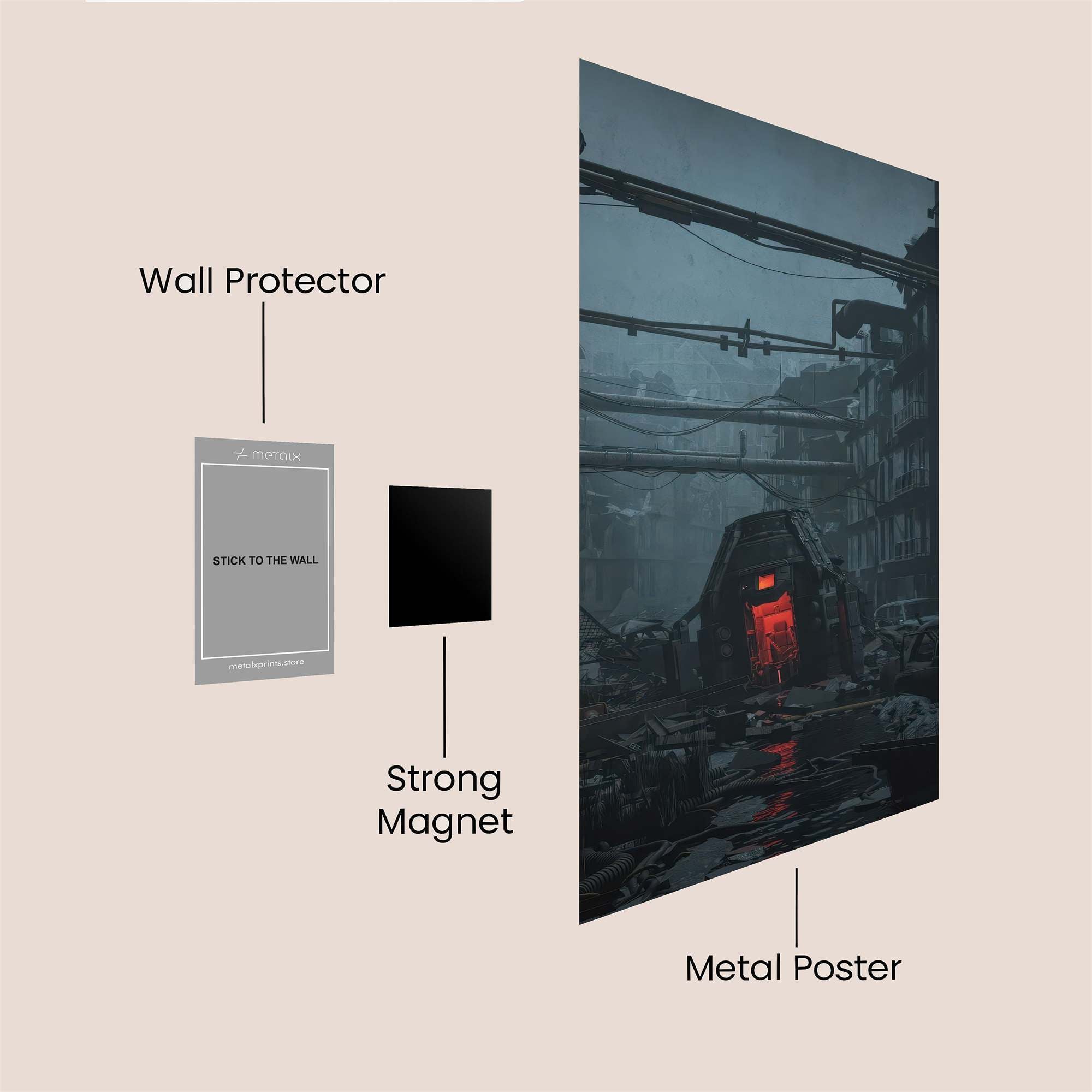 Dystopian Glow Safe Wall Magnetic / M