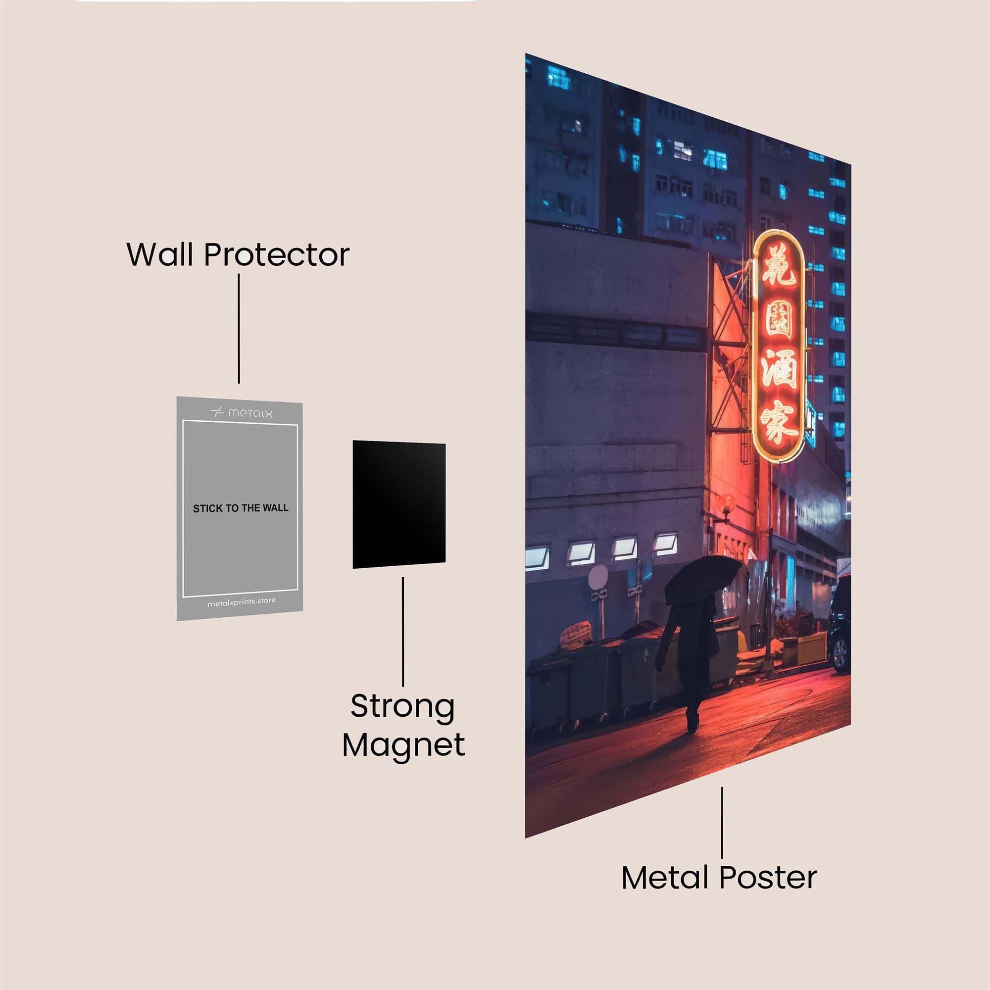 Neon Solitude Safe Wall Magnetic / M