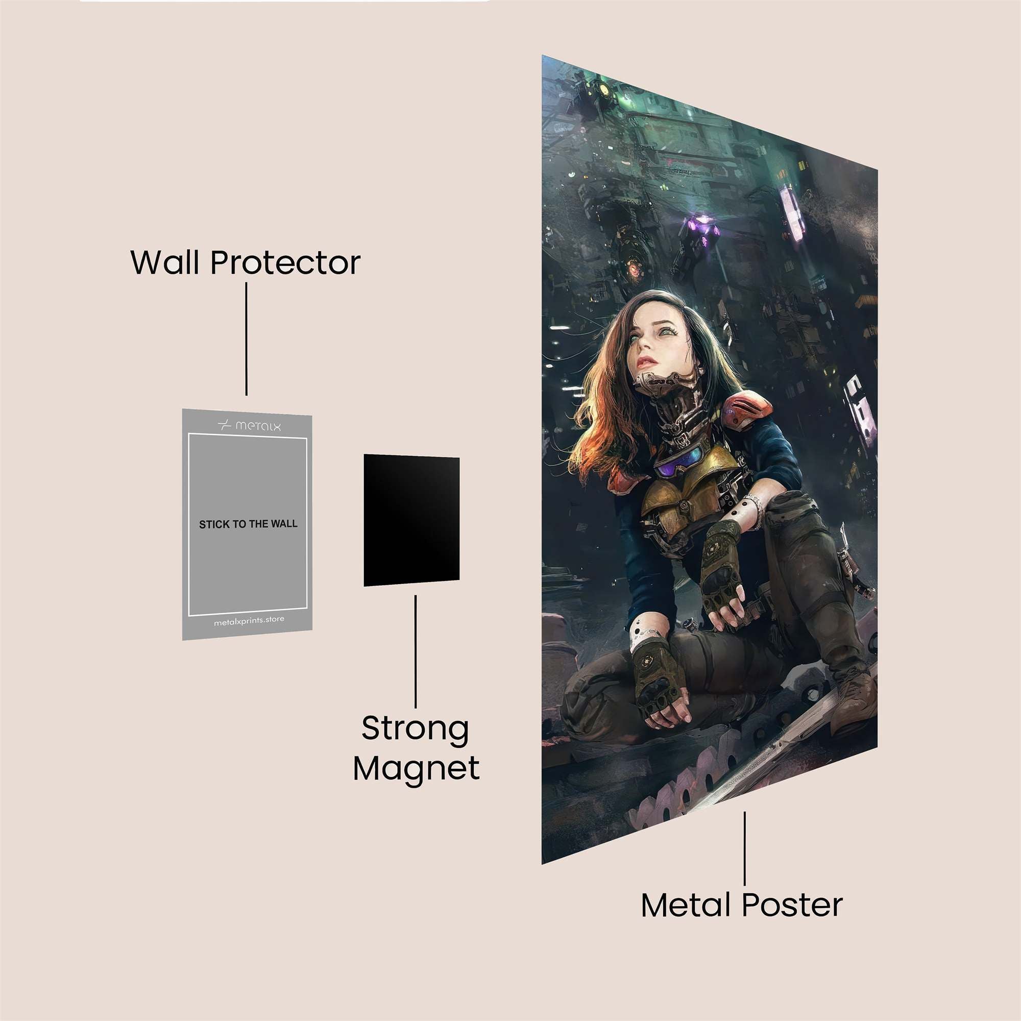 Cyberpunk Vigilance Safe Wall Magnetic / M