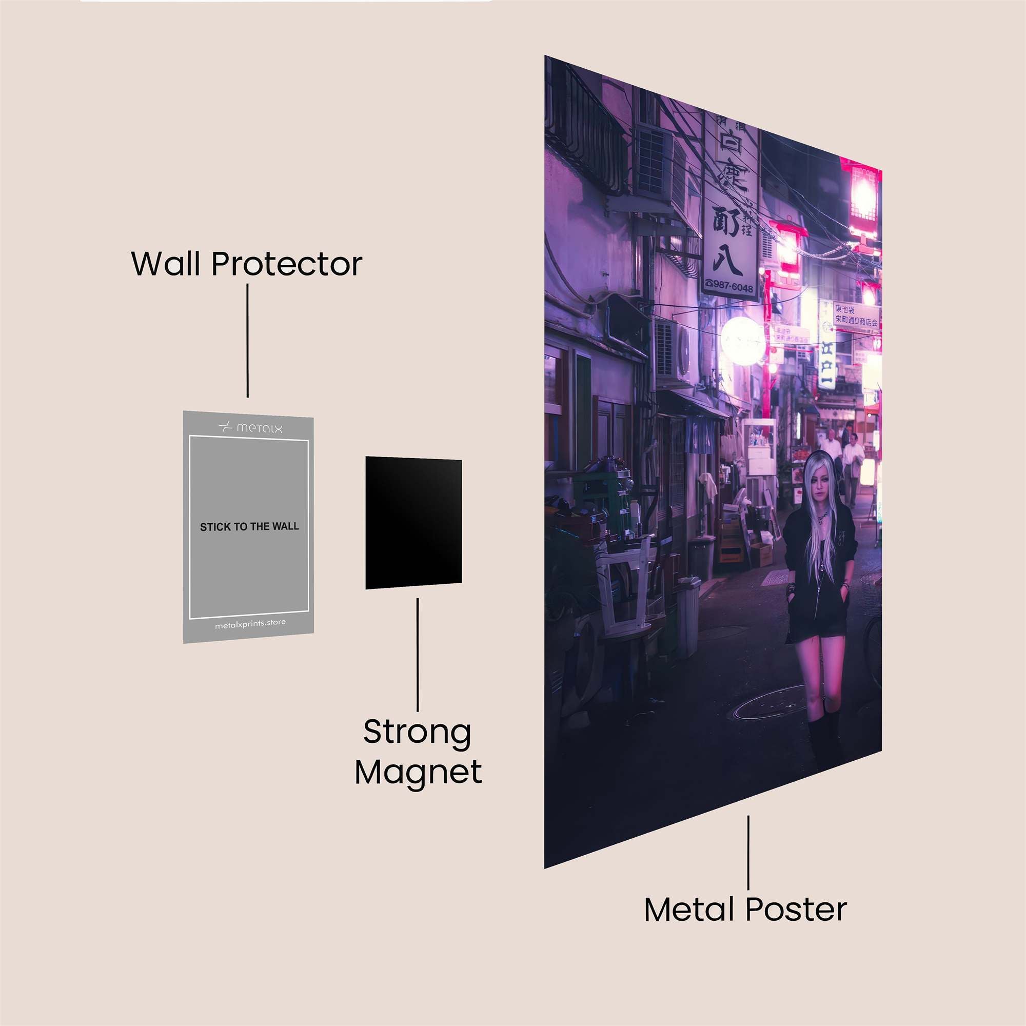 Neon Serenity Safe Wall Magnetic / M
