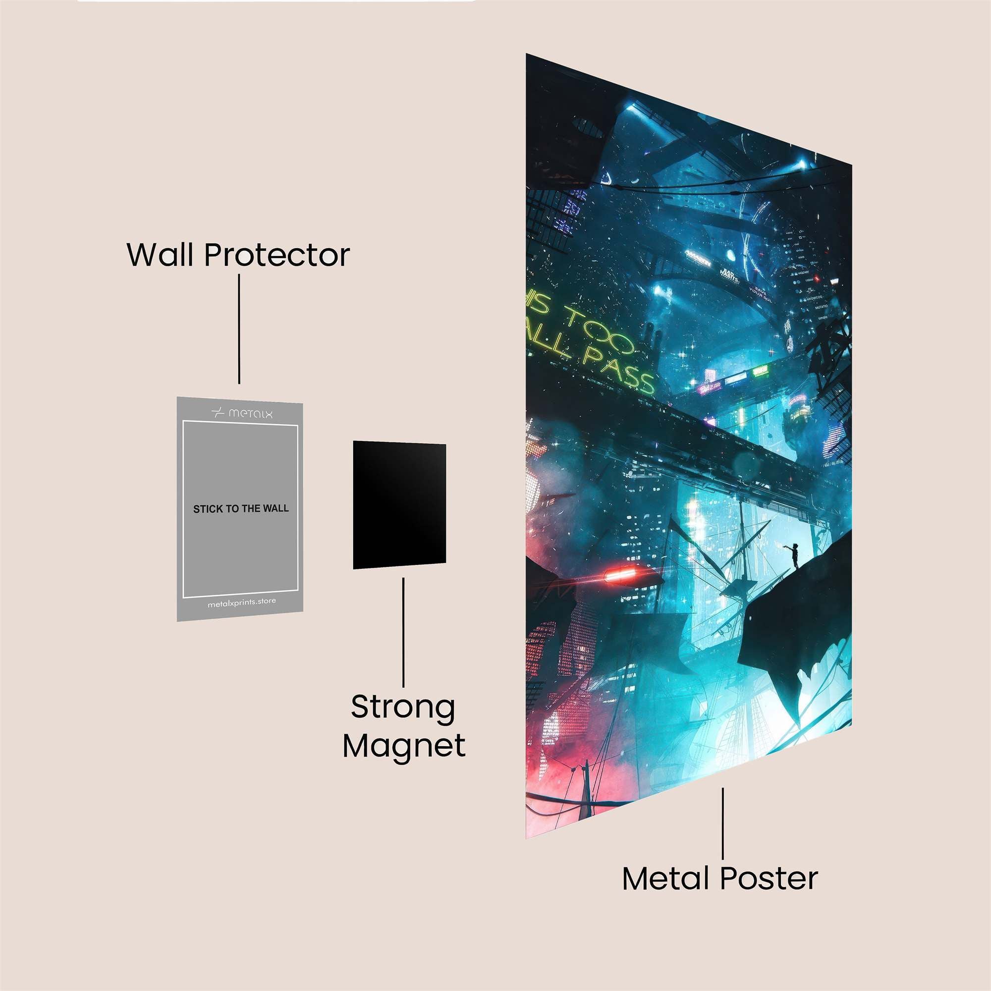 Neon Reverie Safe Wall Magnetic / M
