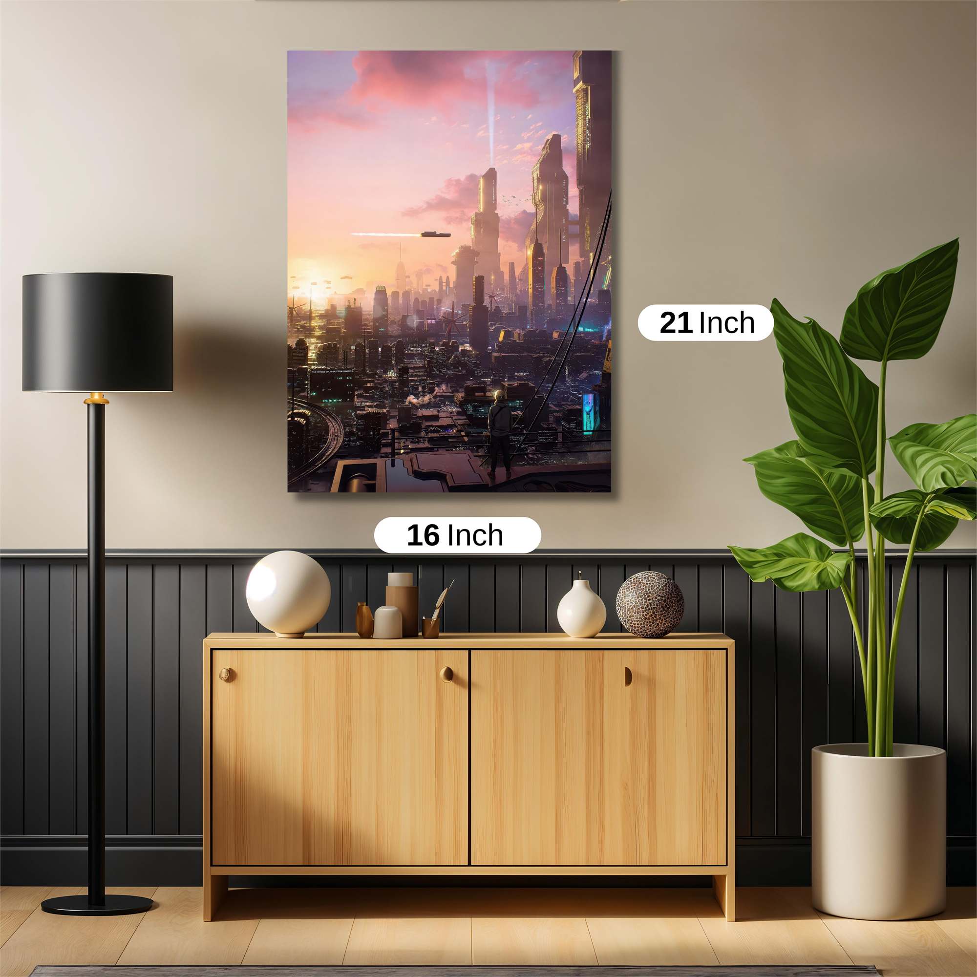 Futuristic Dreamscape Safe Wall Magnetic / M