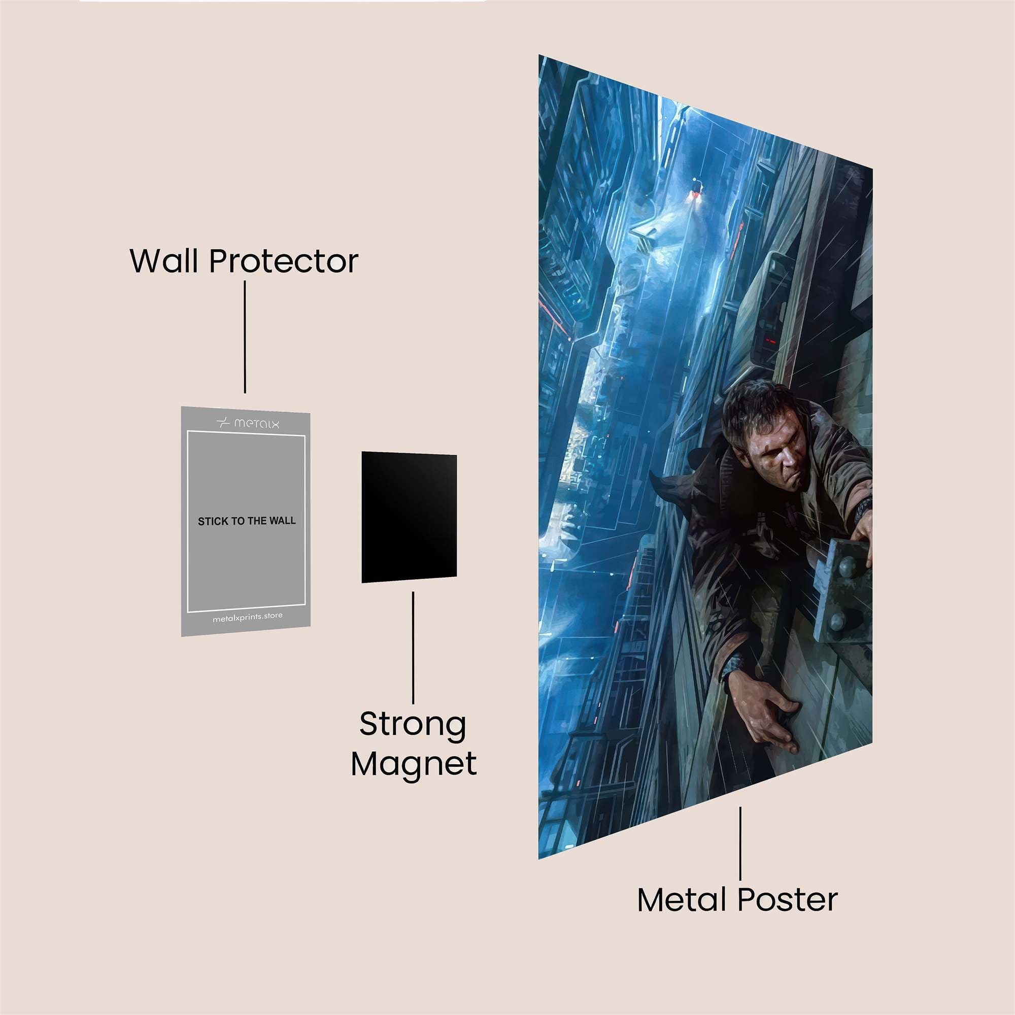 Futuristic Peril Safe Wall Magnetic / M