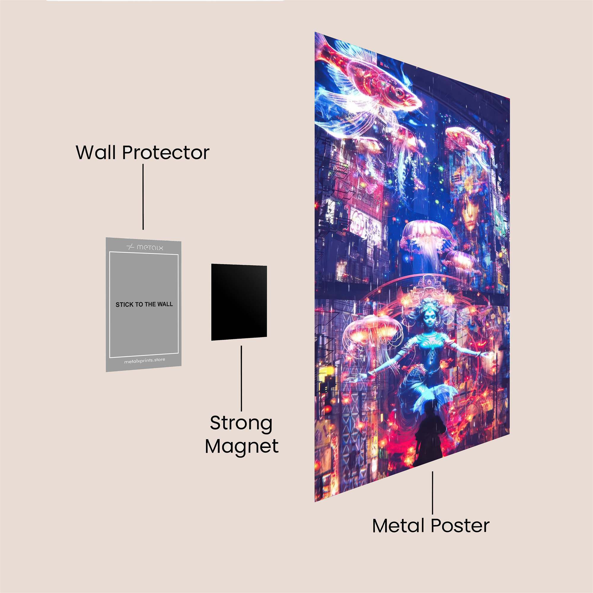 Neon Dreams Safe Wall Magnetic / M