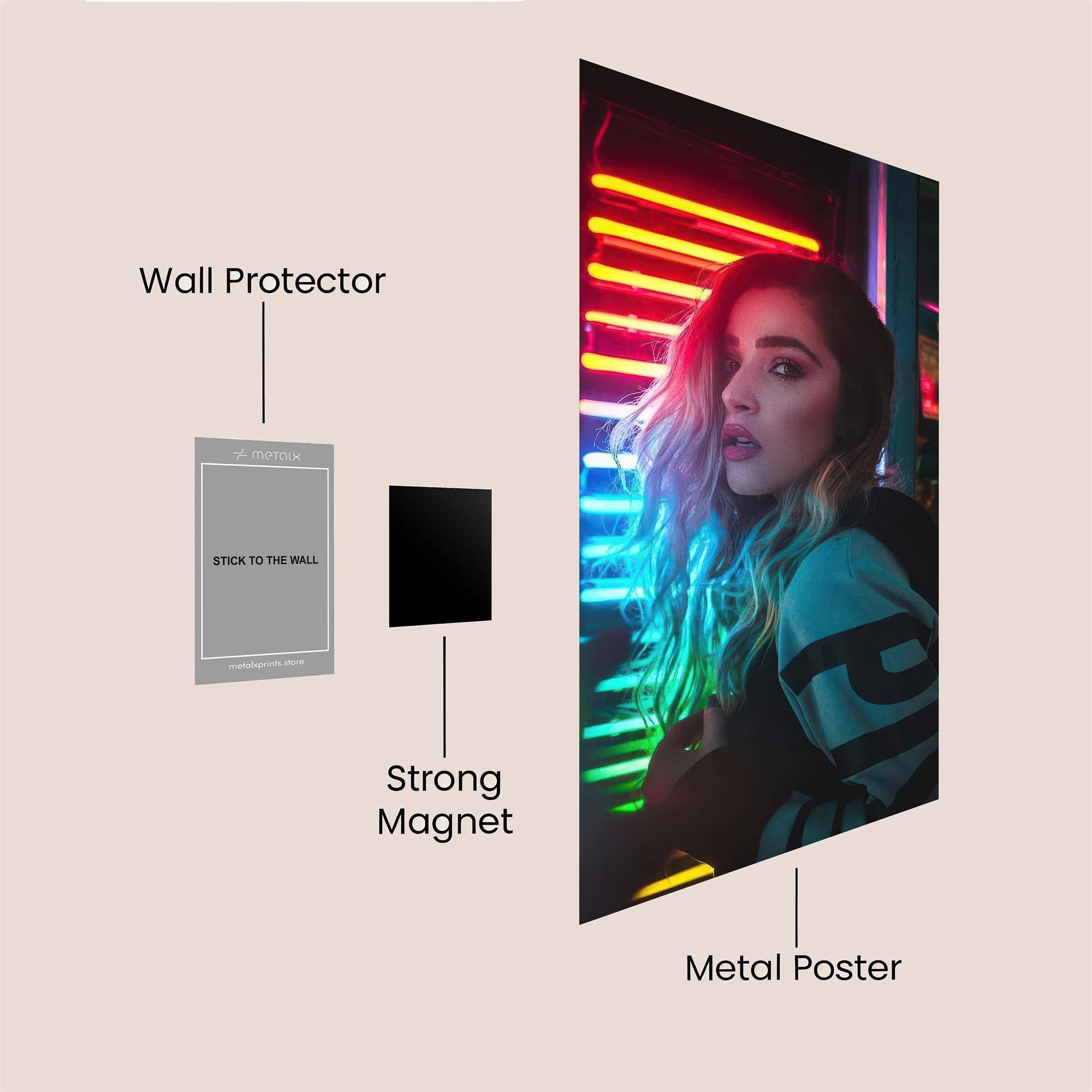 Neon Reverie Safe Wall Magnetic / M