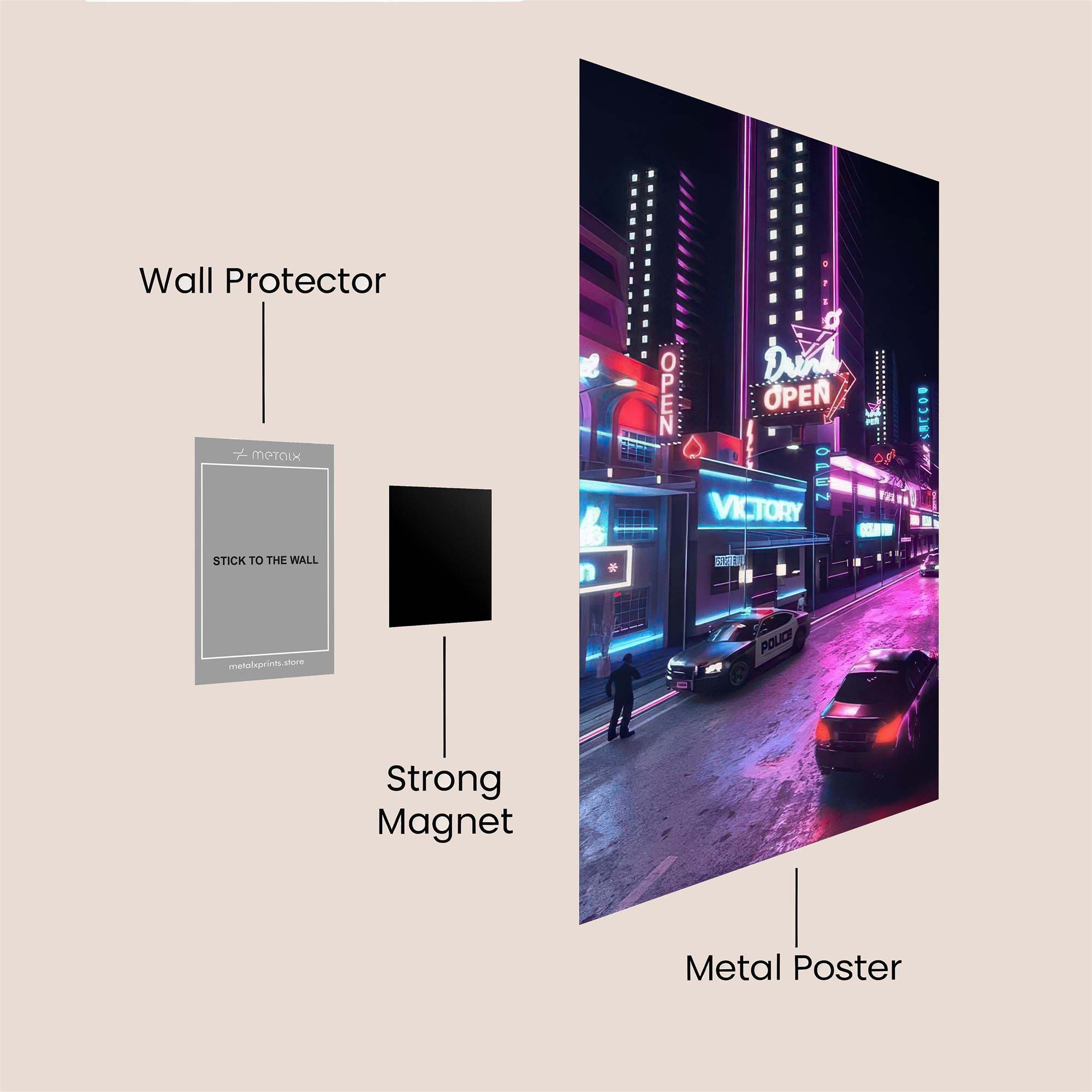 Neon Reverie Safe Wall Magnetic / M