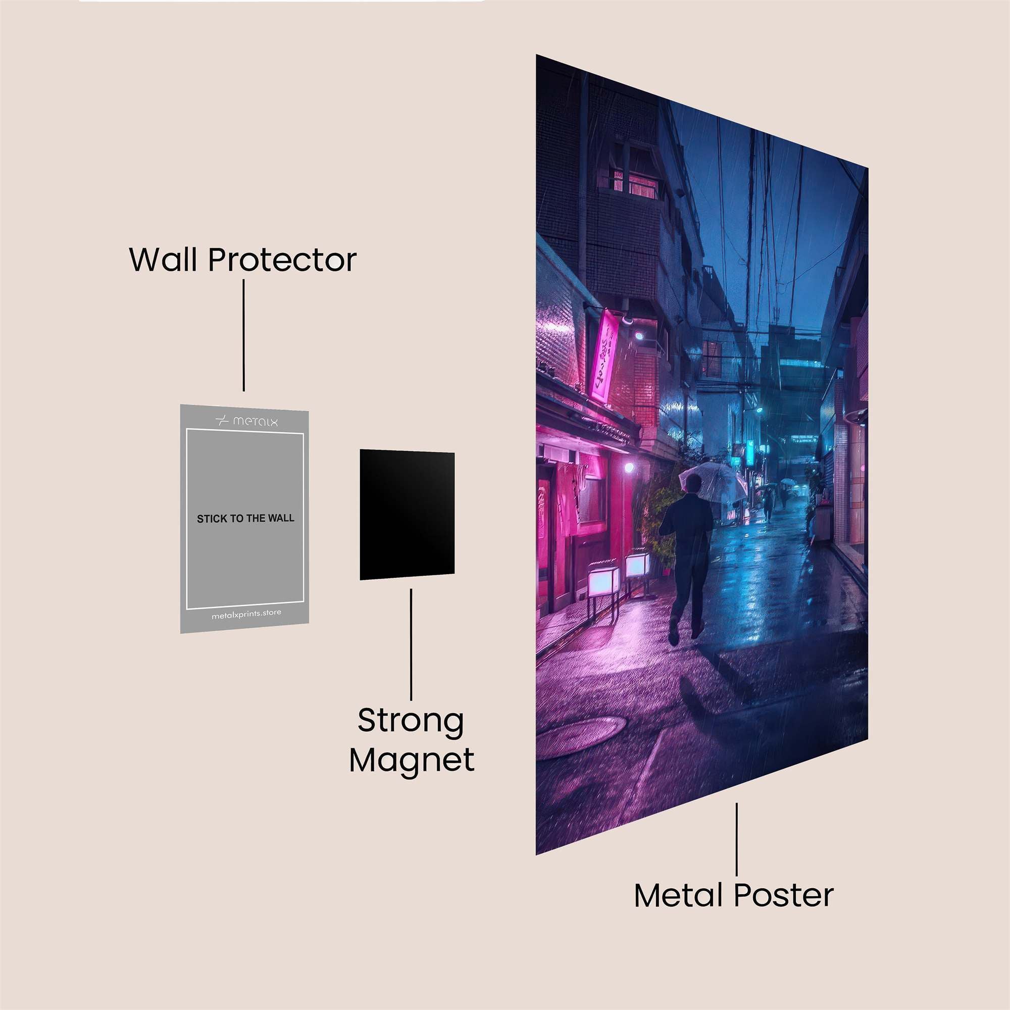 Neon Serenity Safe Wall Magnetic / M