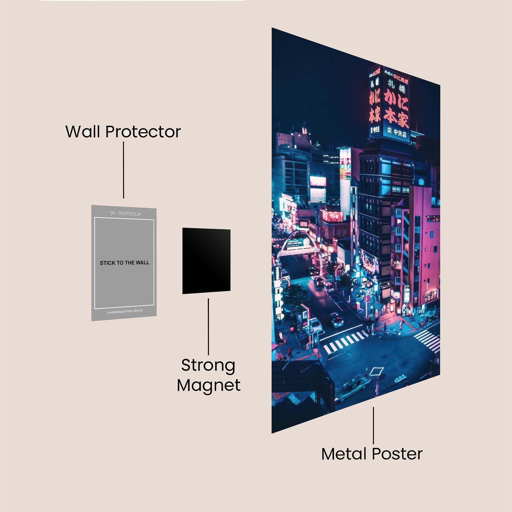 Neon Vibes Safe Wall Magnetic / M