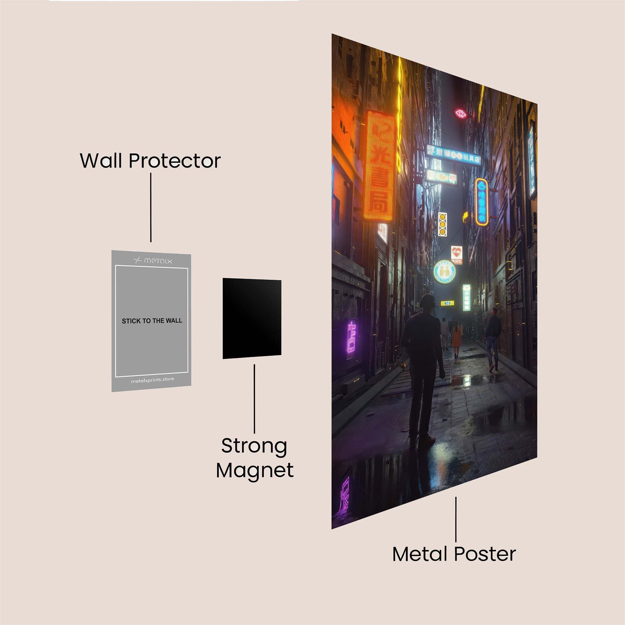 Neon Reverie Safe Wall Magnetic / M