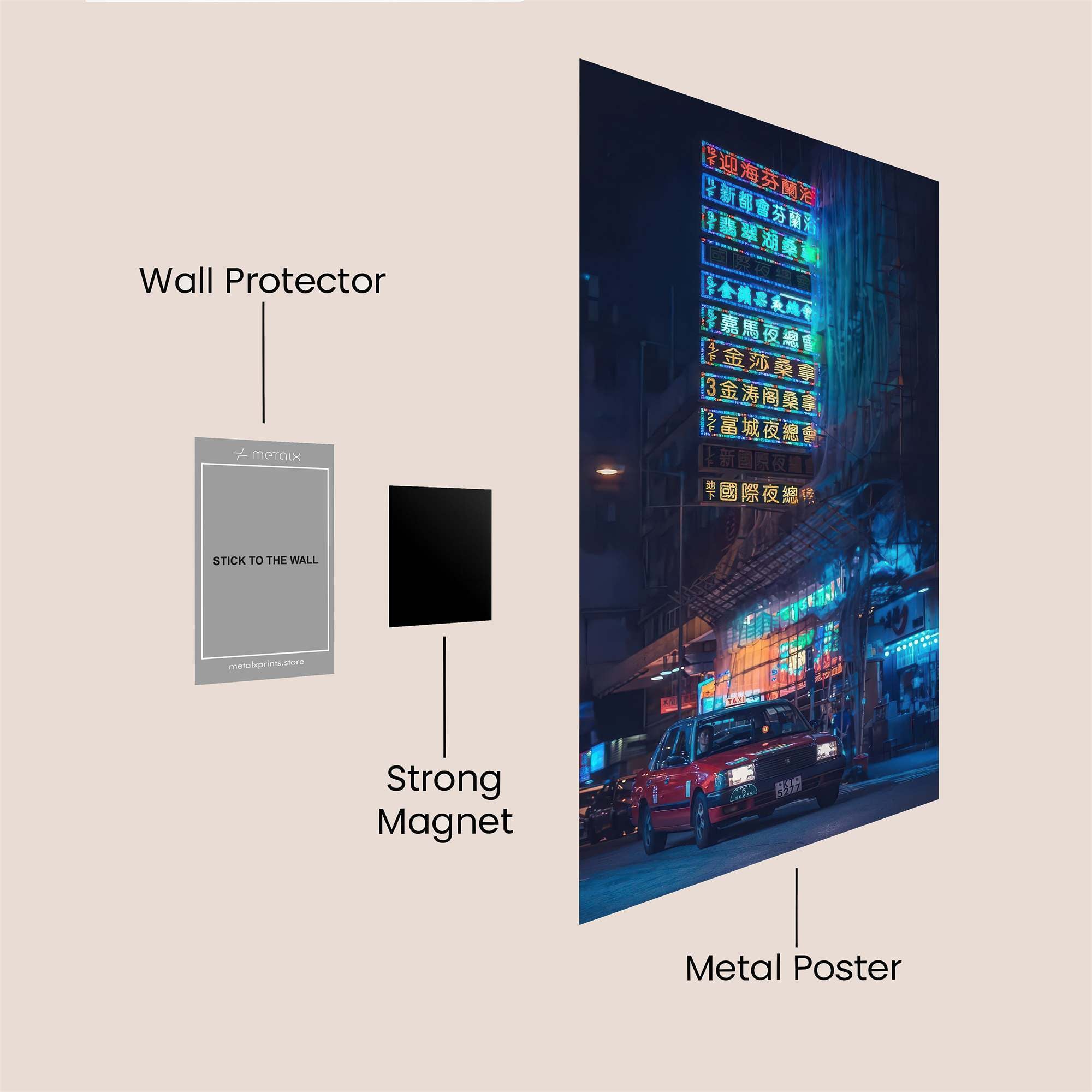 Neon Whispers Safe Wall Magnetic / M