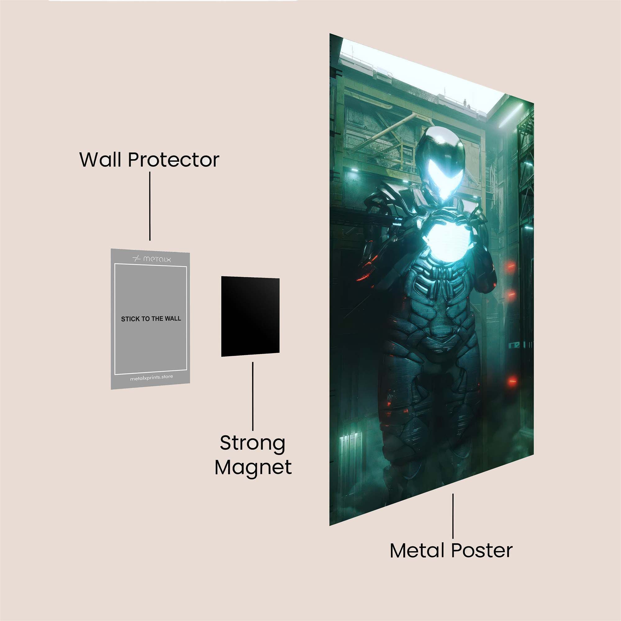 Cyborg Awakening Safe Wall Magnetic / M