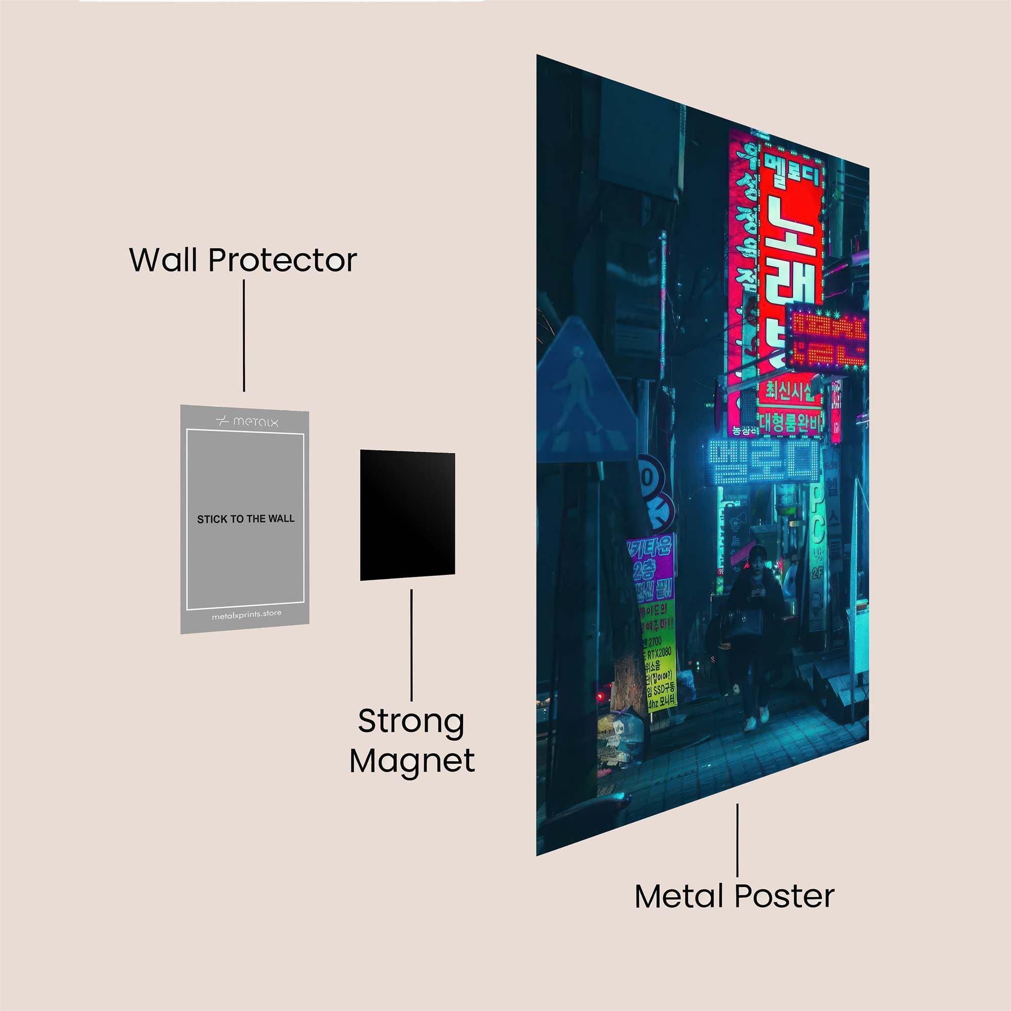 Neon Serenity Safe Wall Magnetic / M