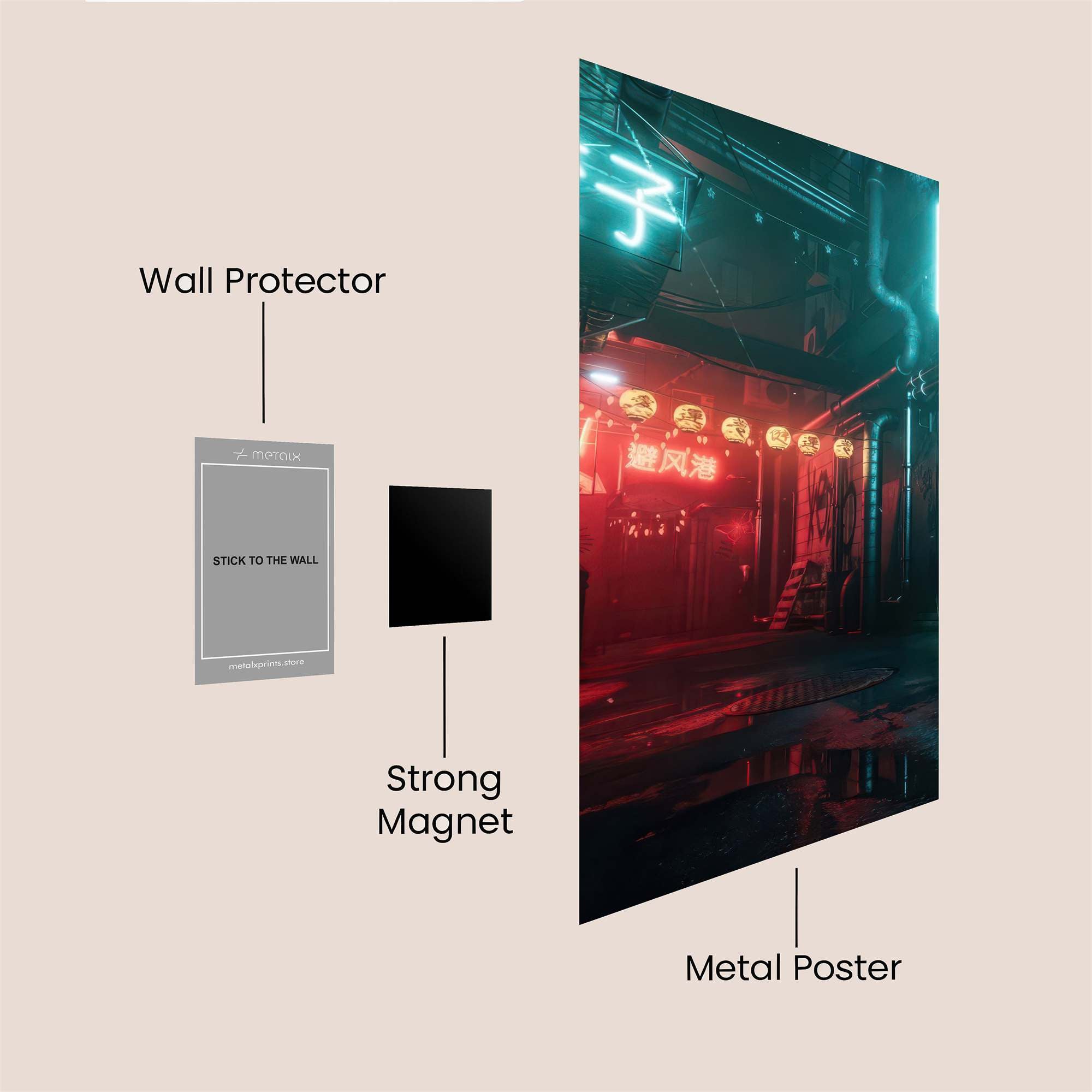 Neon Serenity Safe Wall Magnetic / M