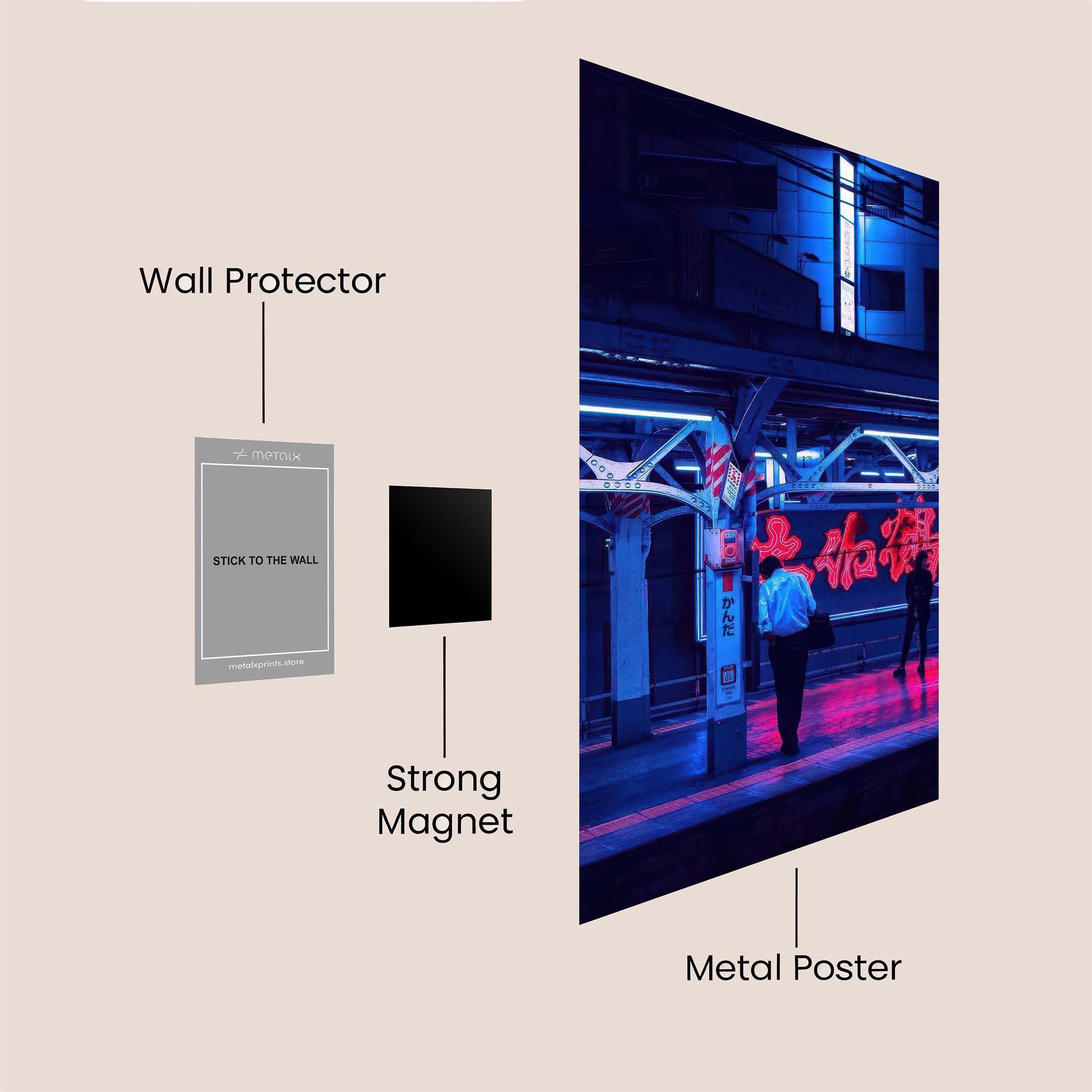 Neon Serenity Safe Wall Magnetic / M
