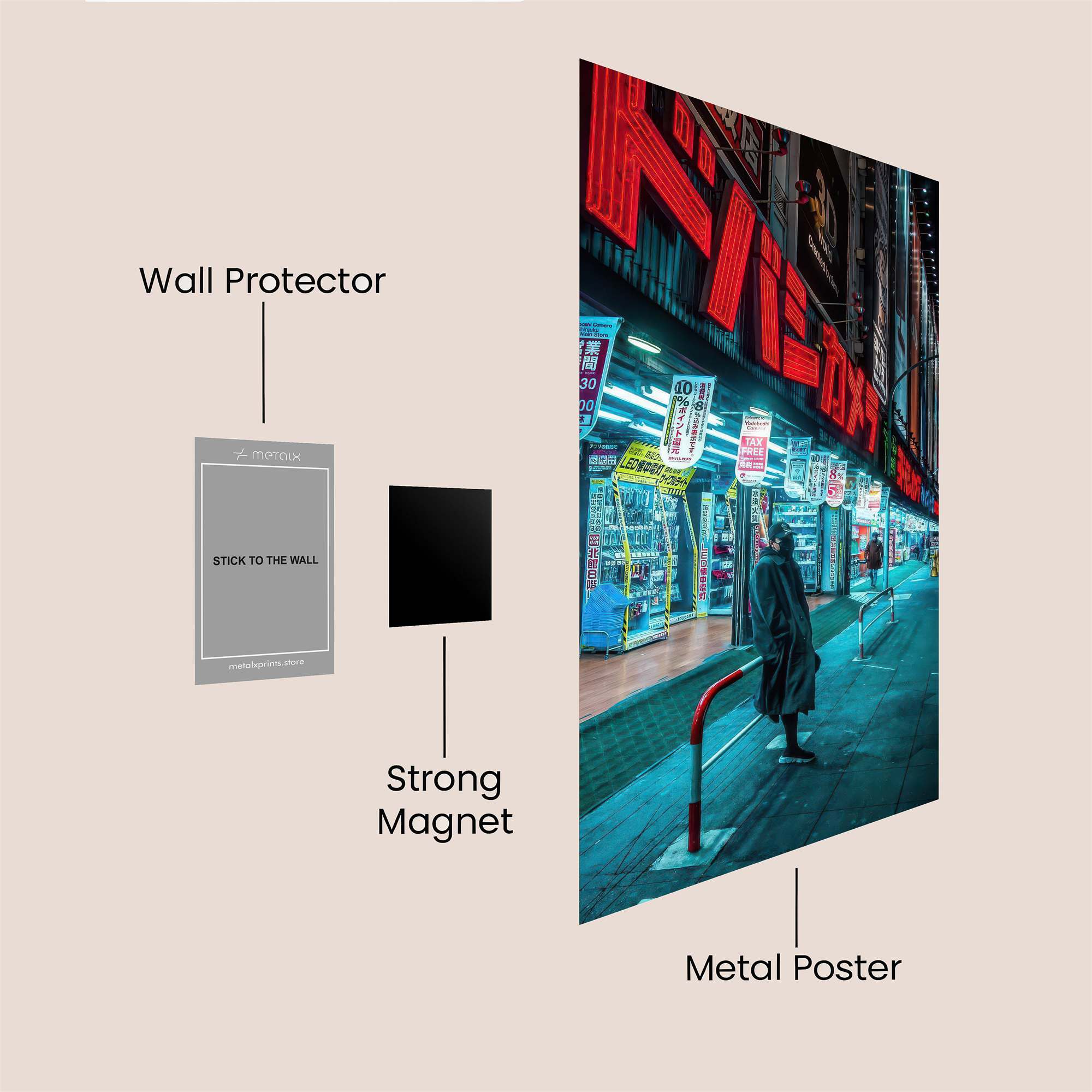 Neon Serenity Safe Wall Magnetic / M