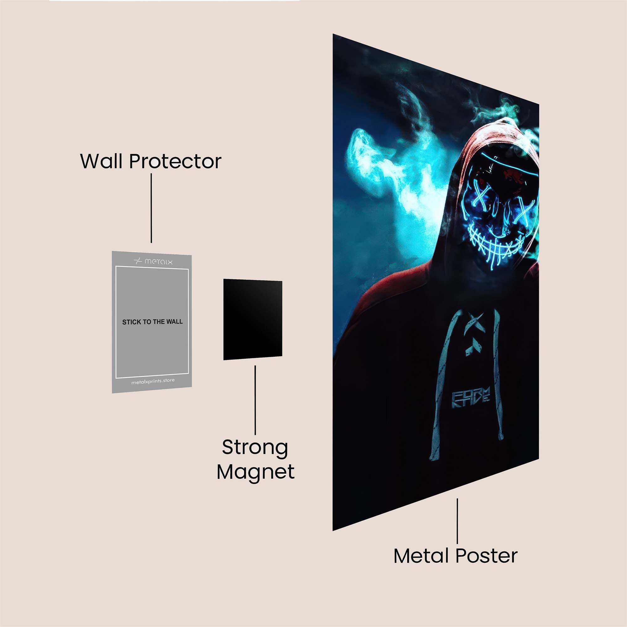 Masked Euphoria Safe Wall Magnetic / M