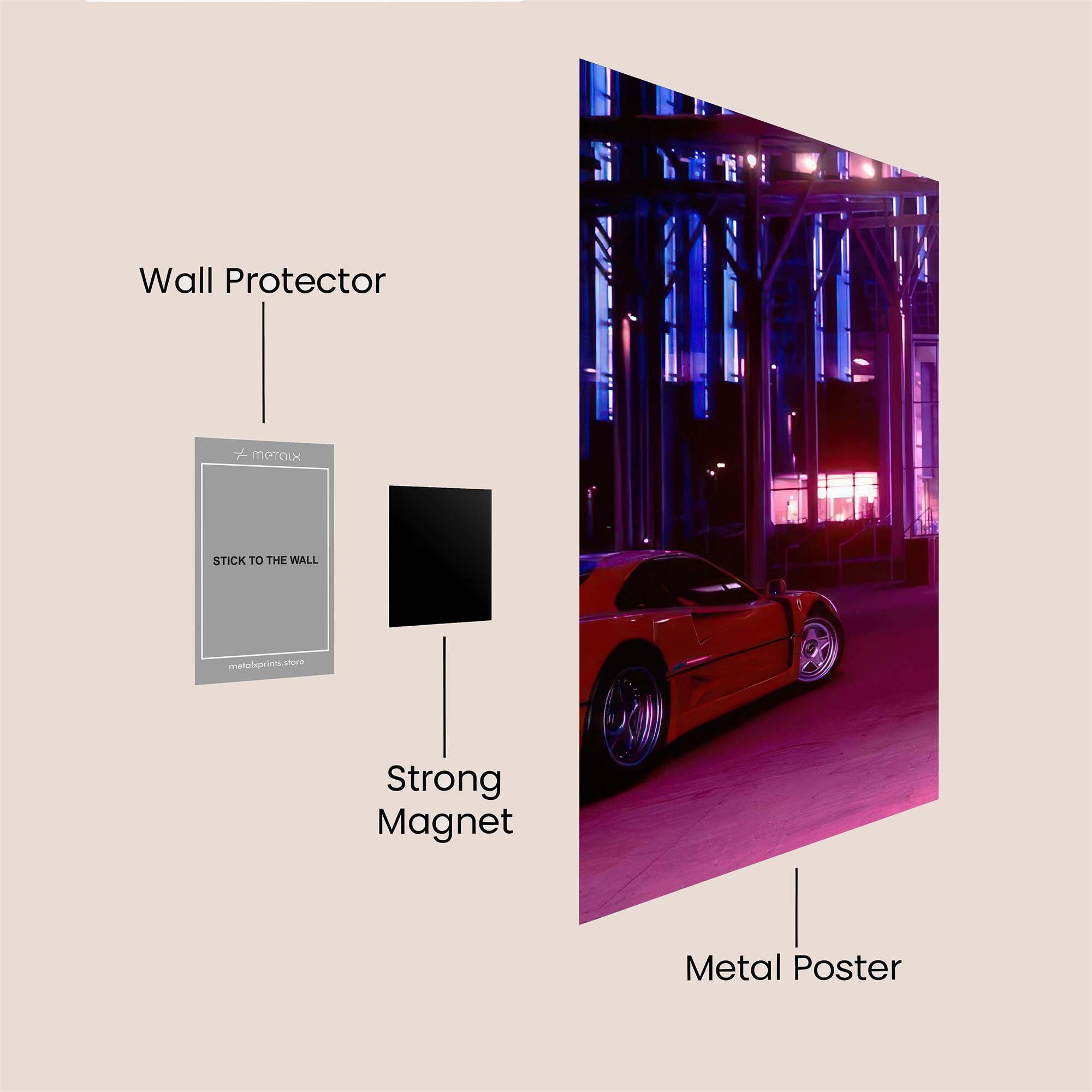Neon Reverie Safe Wall Magnetic / M