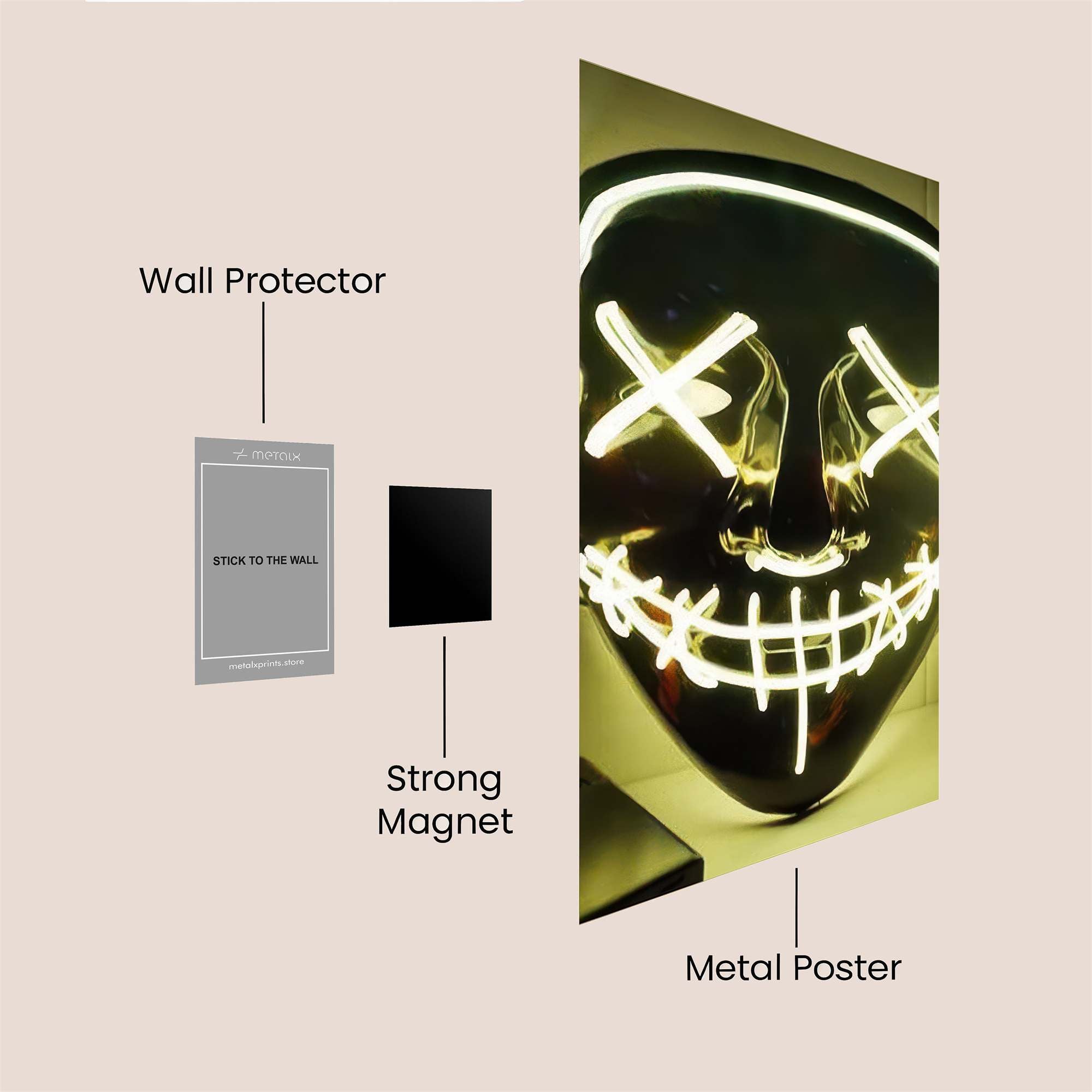 Neon Grin Safe Wall Magnetic / M