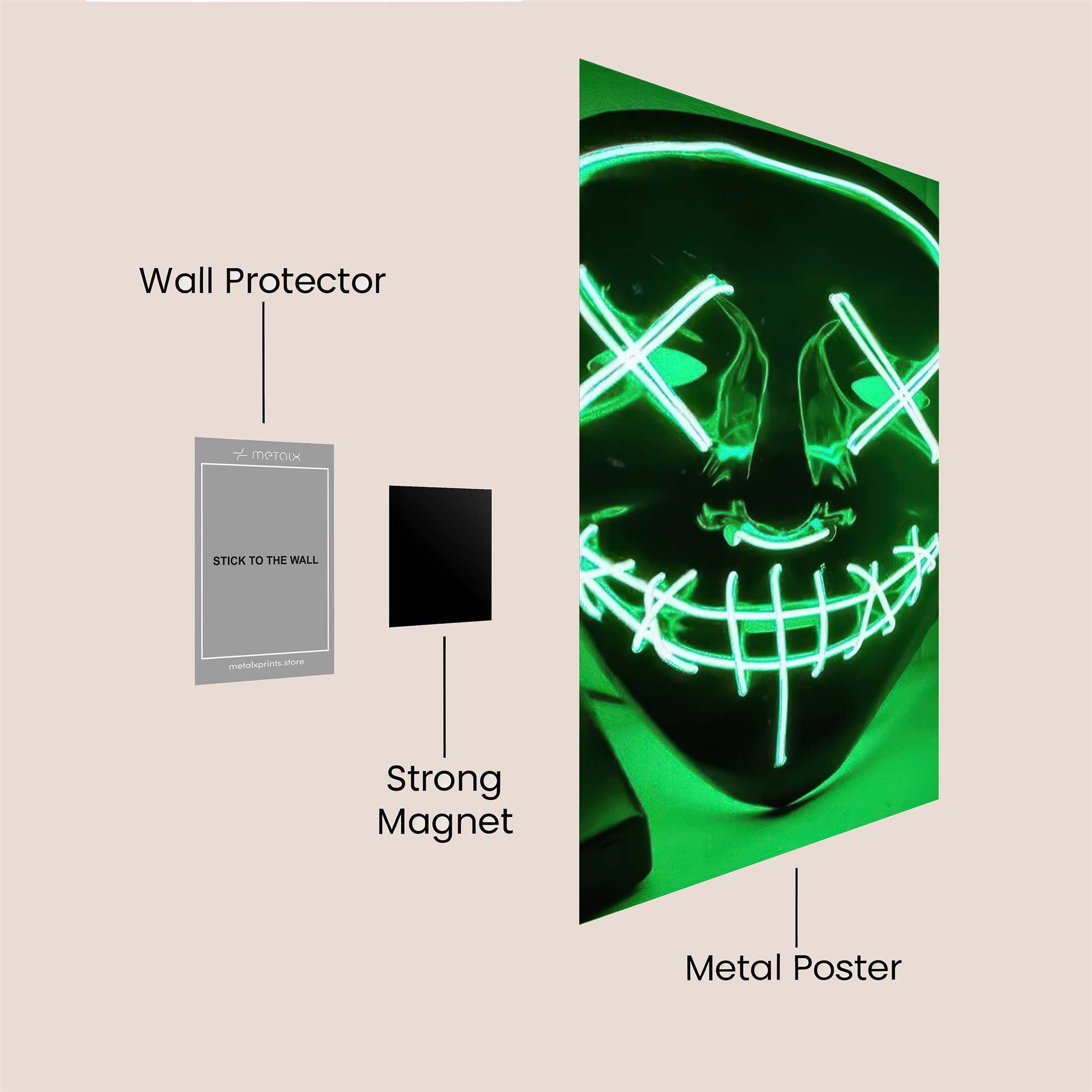 Neon Mischief Safe Wall Magnetic / M