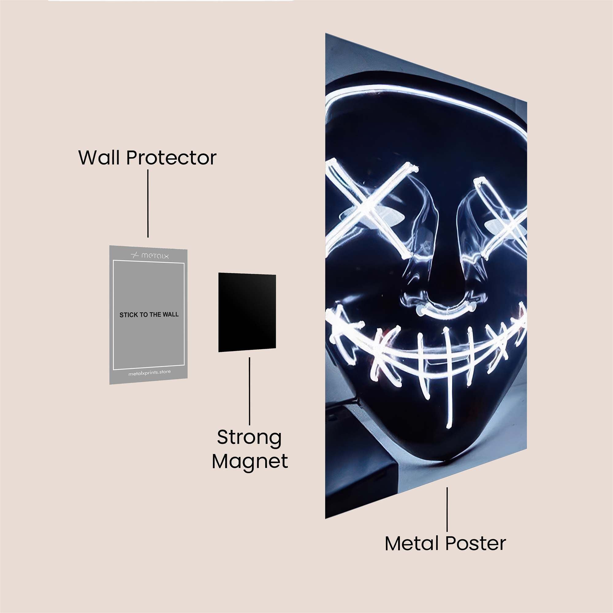 Neon Grin Safe Wall Magnetic / M