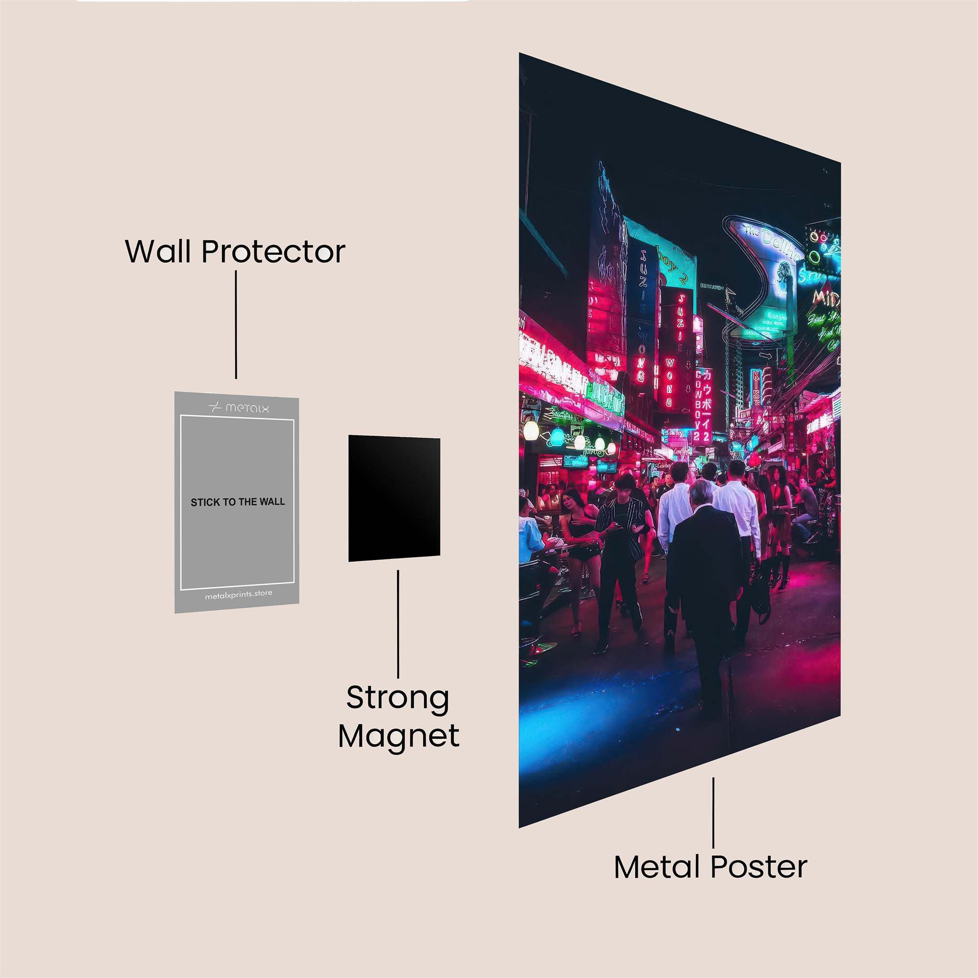 Neon Reverie Safe Wall Magnetic / M