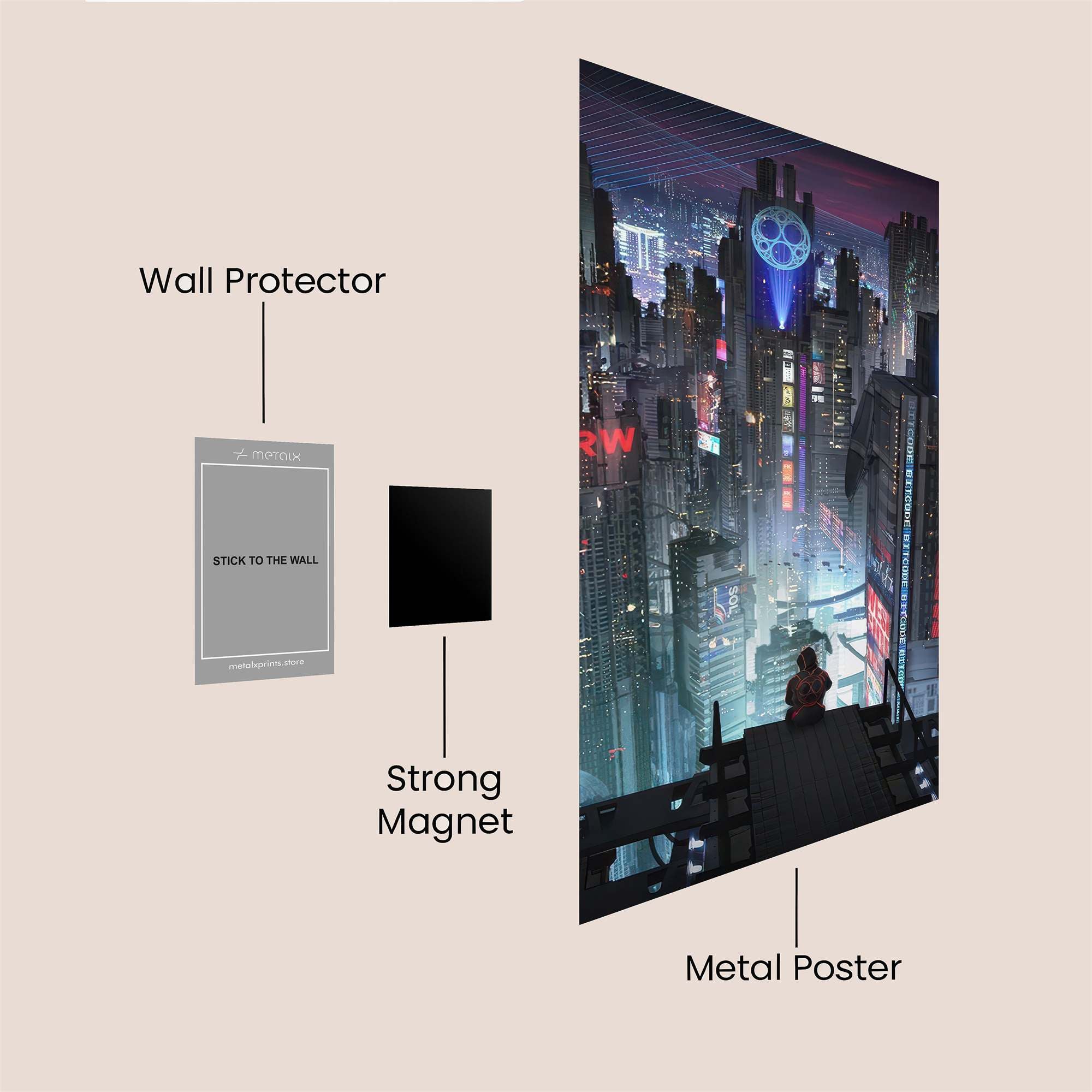 Neon Reverie Safe Wall Magnetic / M