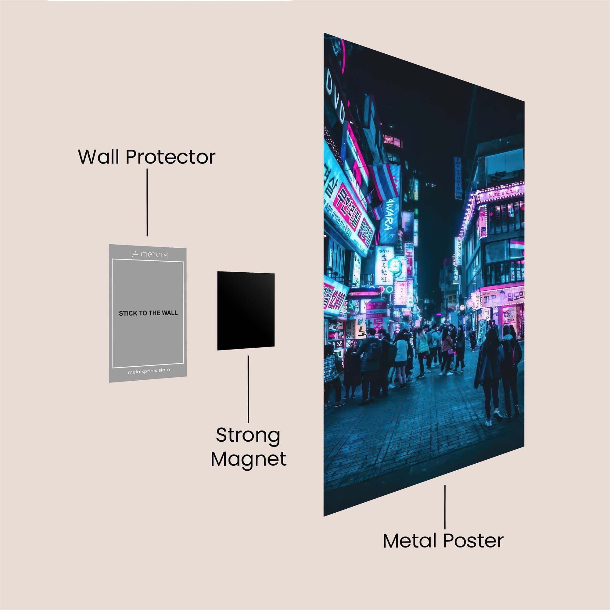 Neon Splendor Safe Wall Magnetic / M
