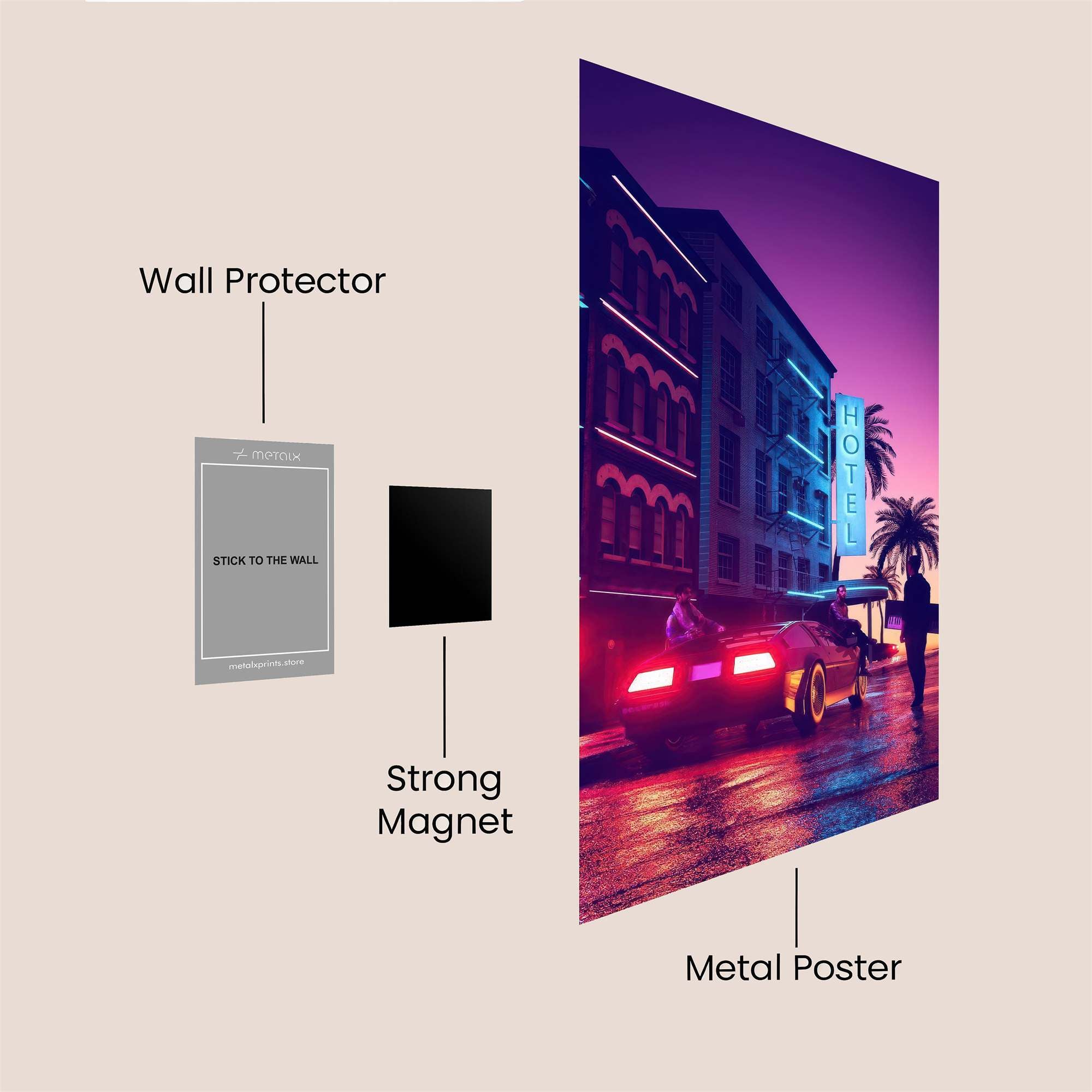 Neon Escape Safe Wall Magnetic / M