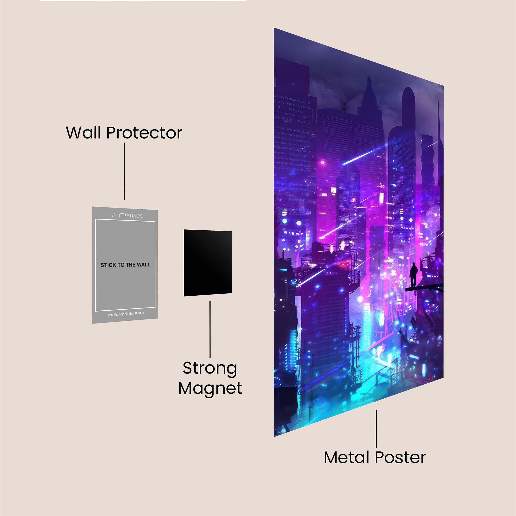 Neon Reverie Safe Wall Magnetic / M
