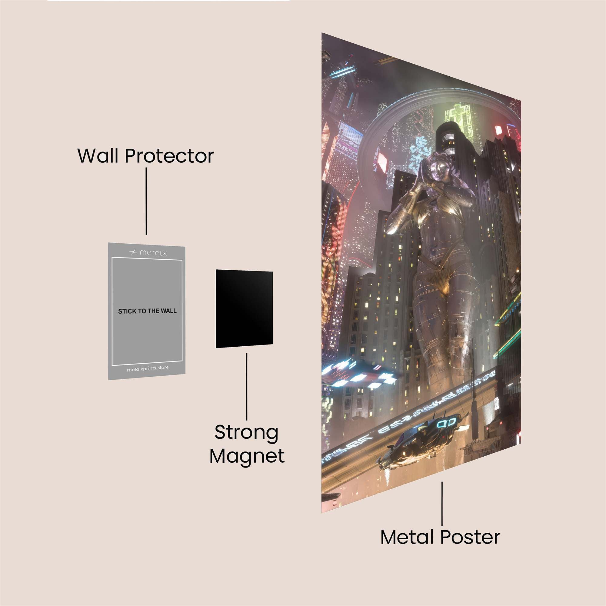 Futuristic Reverie Safe Wall Magnetic / M