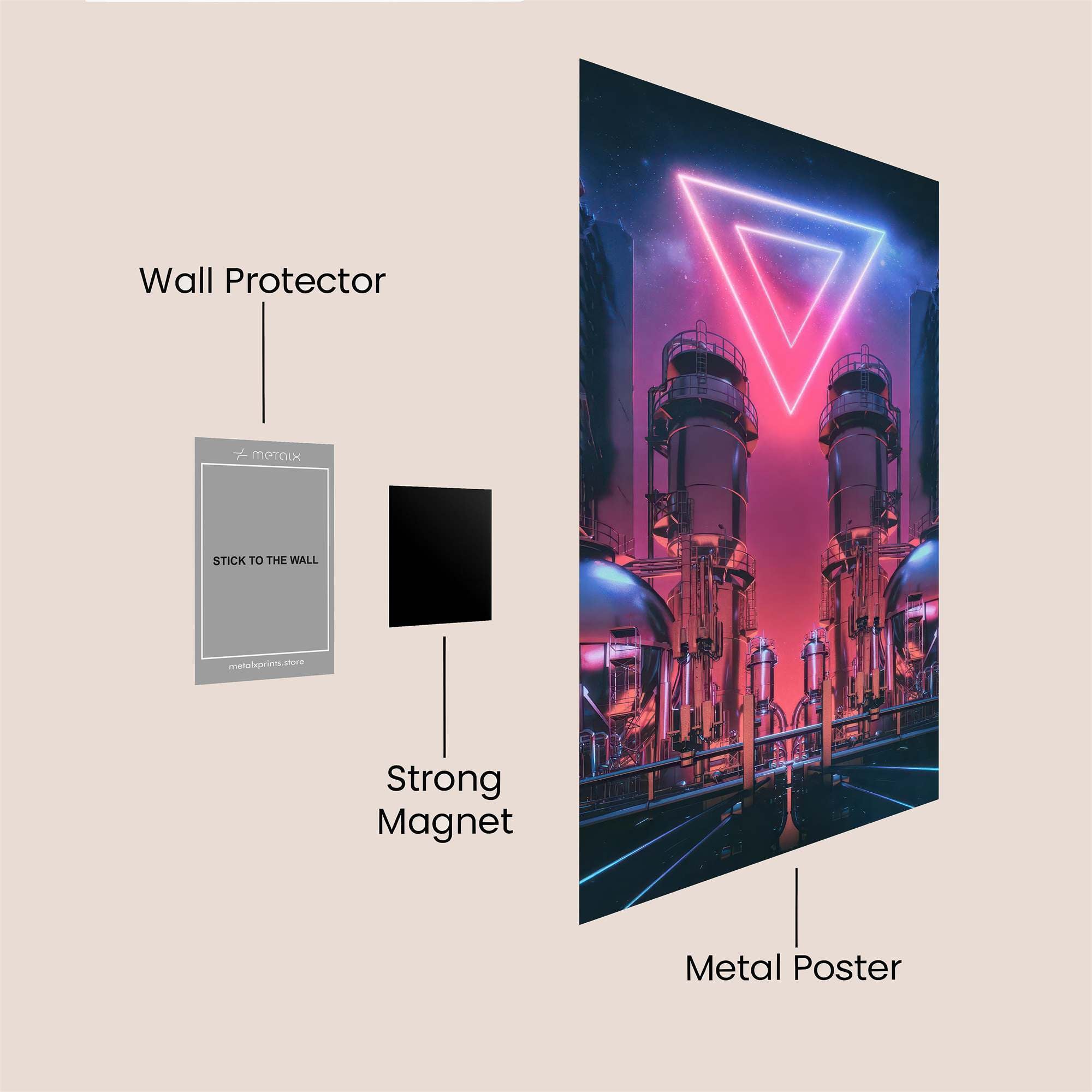 Neon Reverie Safe Wall Magnetic / M