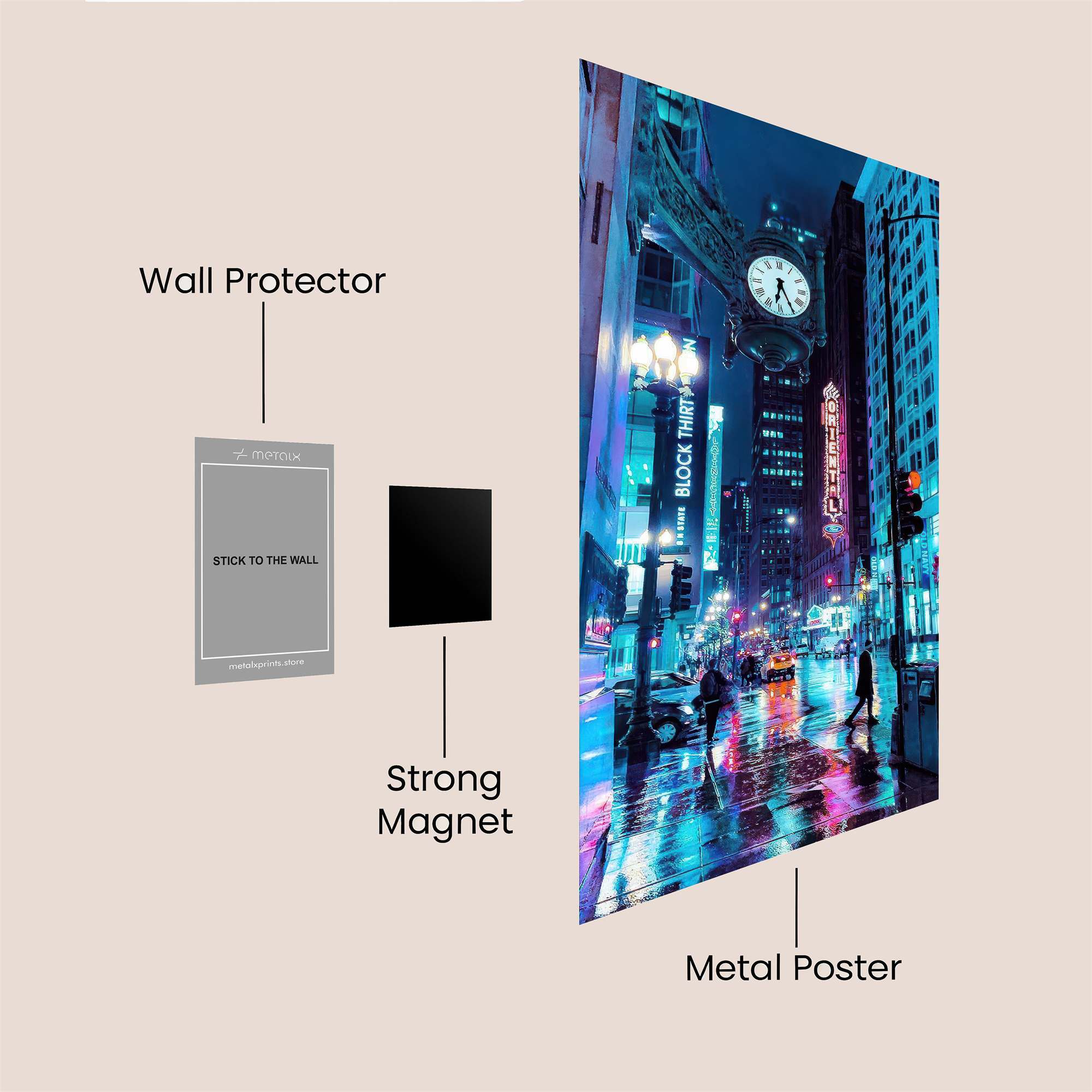 Neon Serenade Safe Wall Magnetic / M